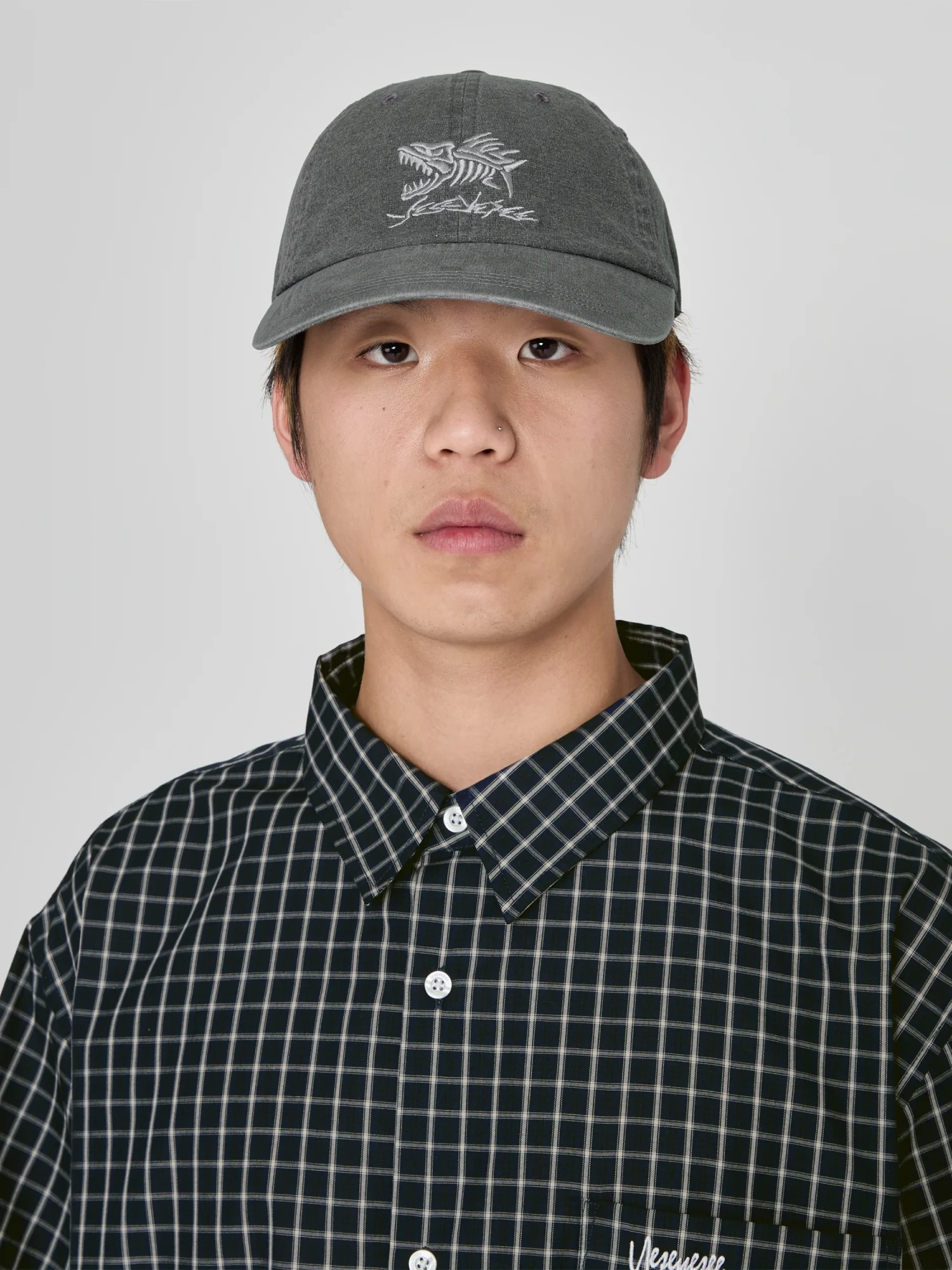 Кепка YESEYESEE Fish Born Flexible Grey