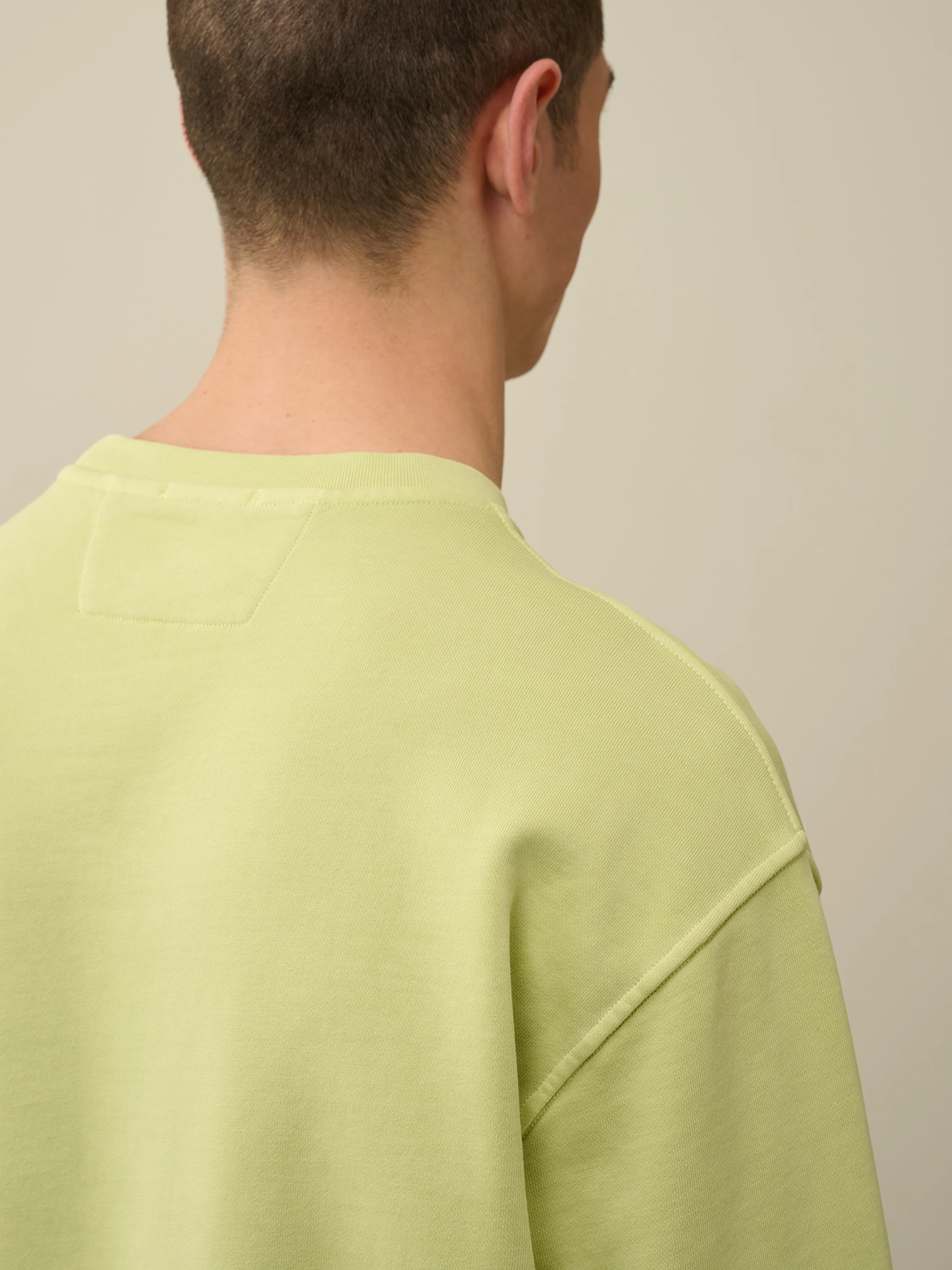Свитшот C.P. Company Cotton Diagonal Fleece Logo White Pear