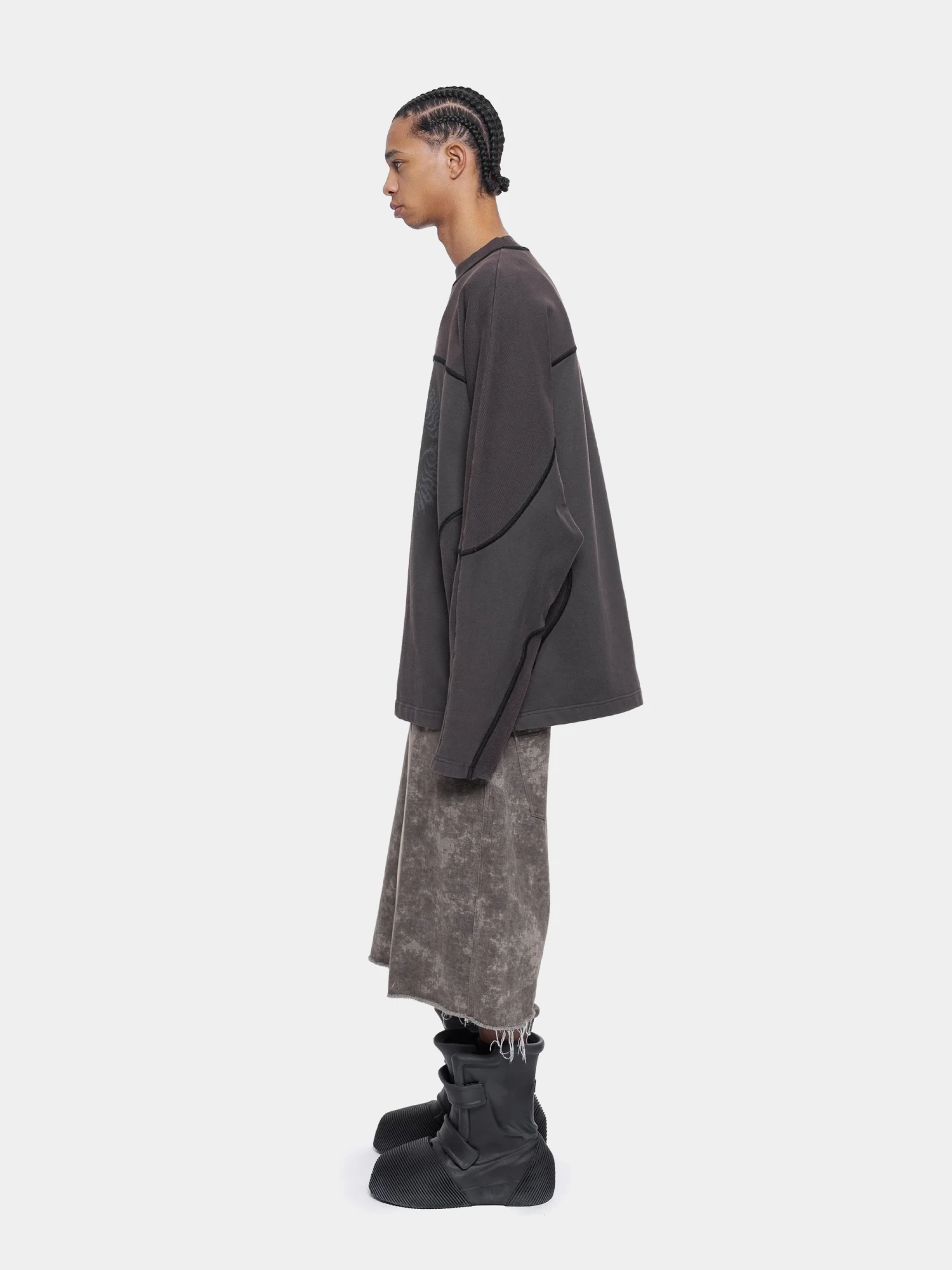 Свитер ARNODEFRANCE Biker Sweater Washed Grey