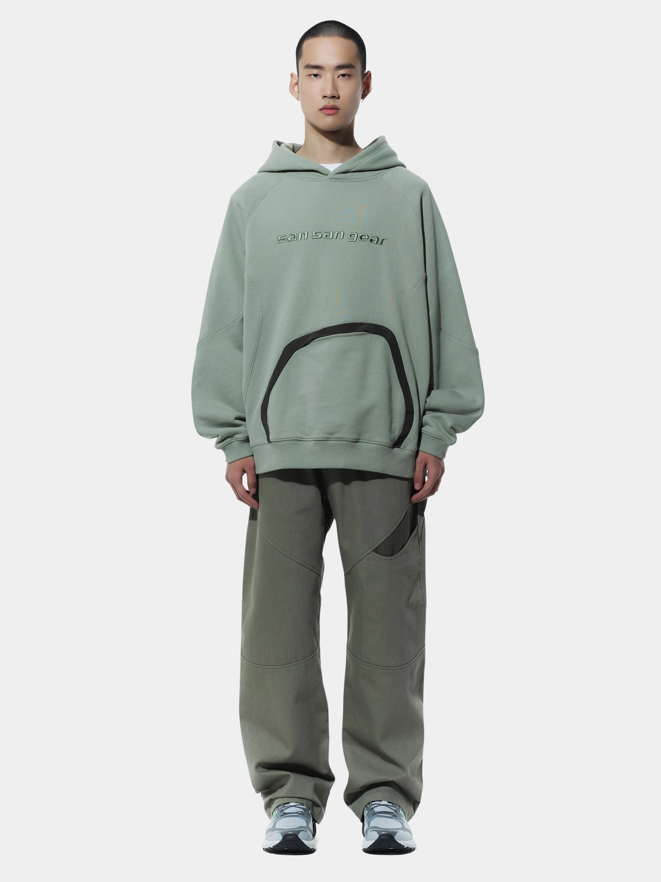 Худи SAN SAN GEAR Nylon Pocket Hoodie Green