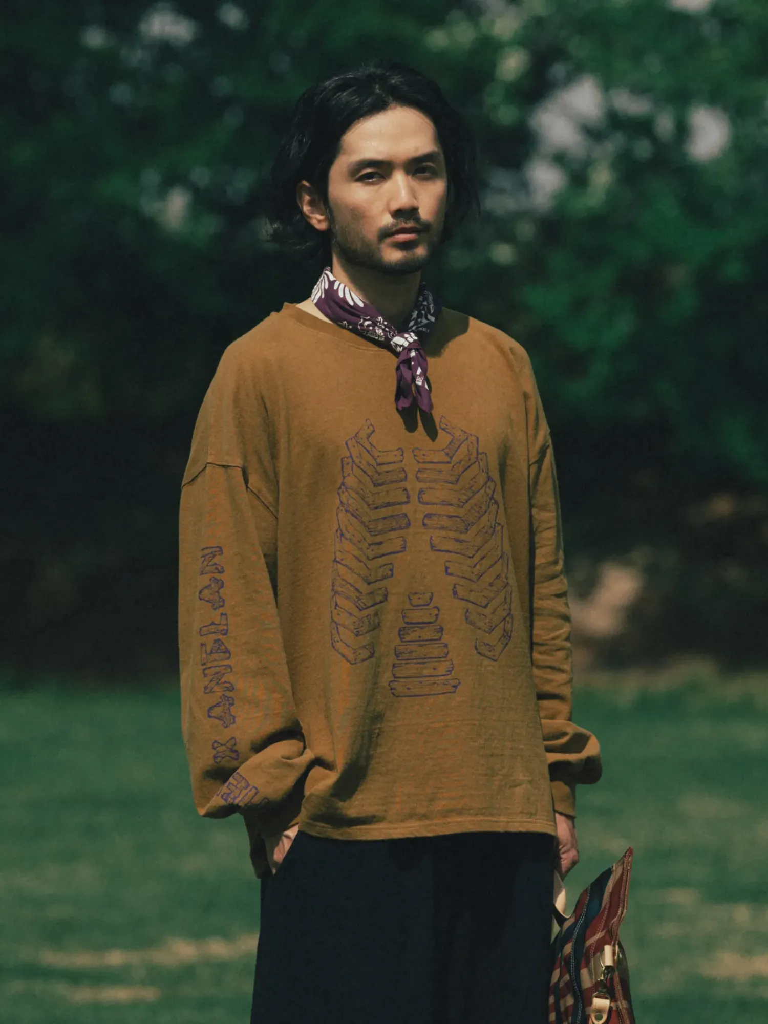 Лонгслив ANGLAN x Heka Wood Bone Long Sleeve Carmel