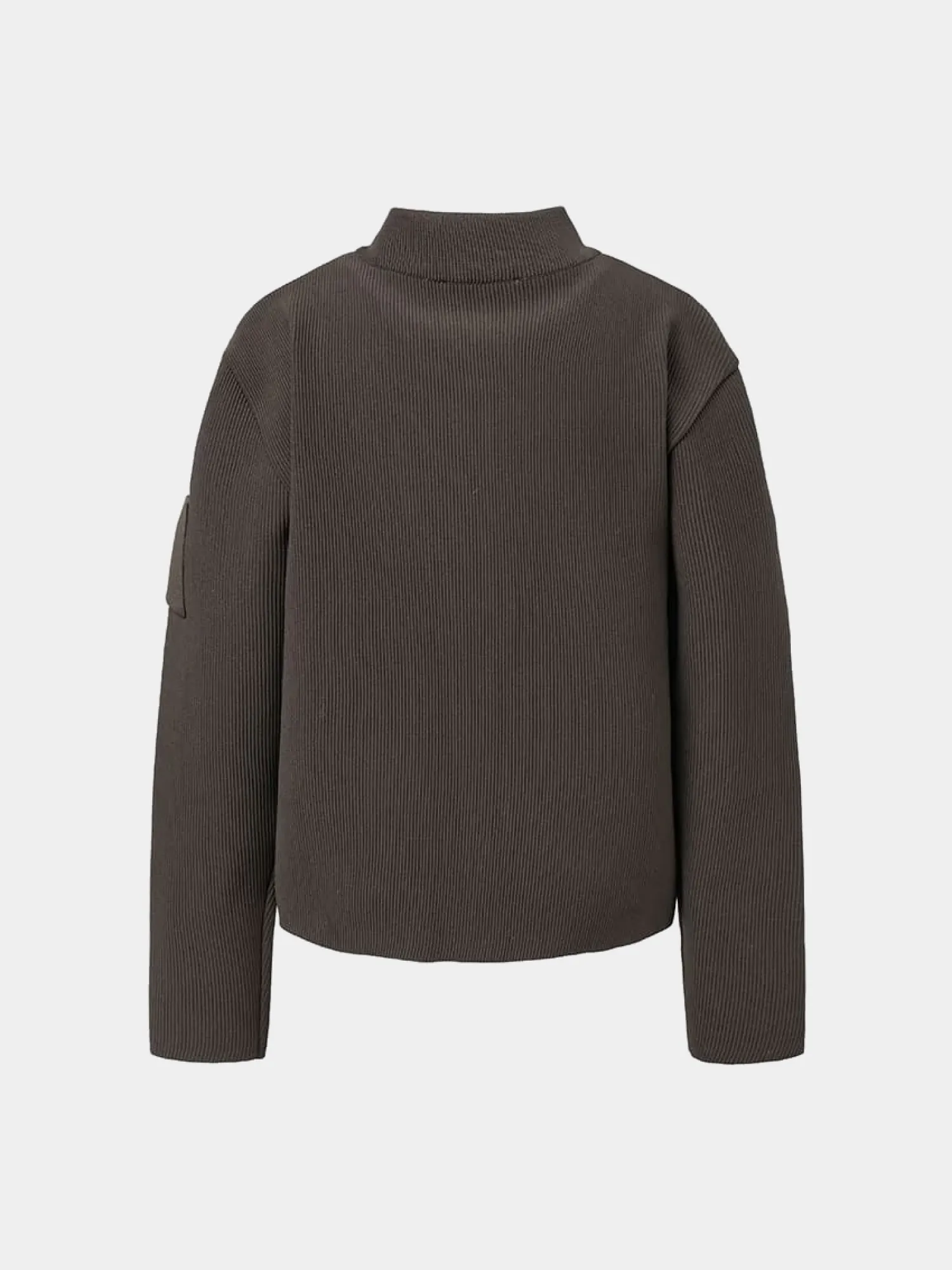 Кардиган AMOMENTO Mock Neck Zip-Up Dark Brown