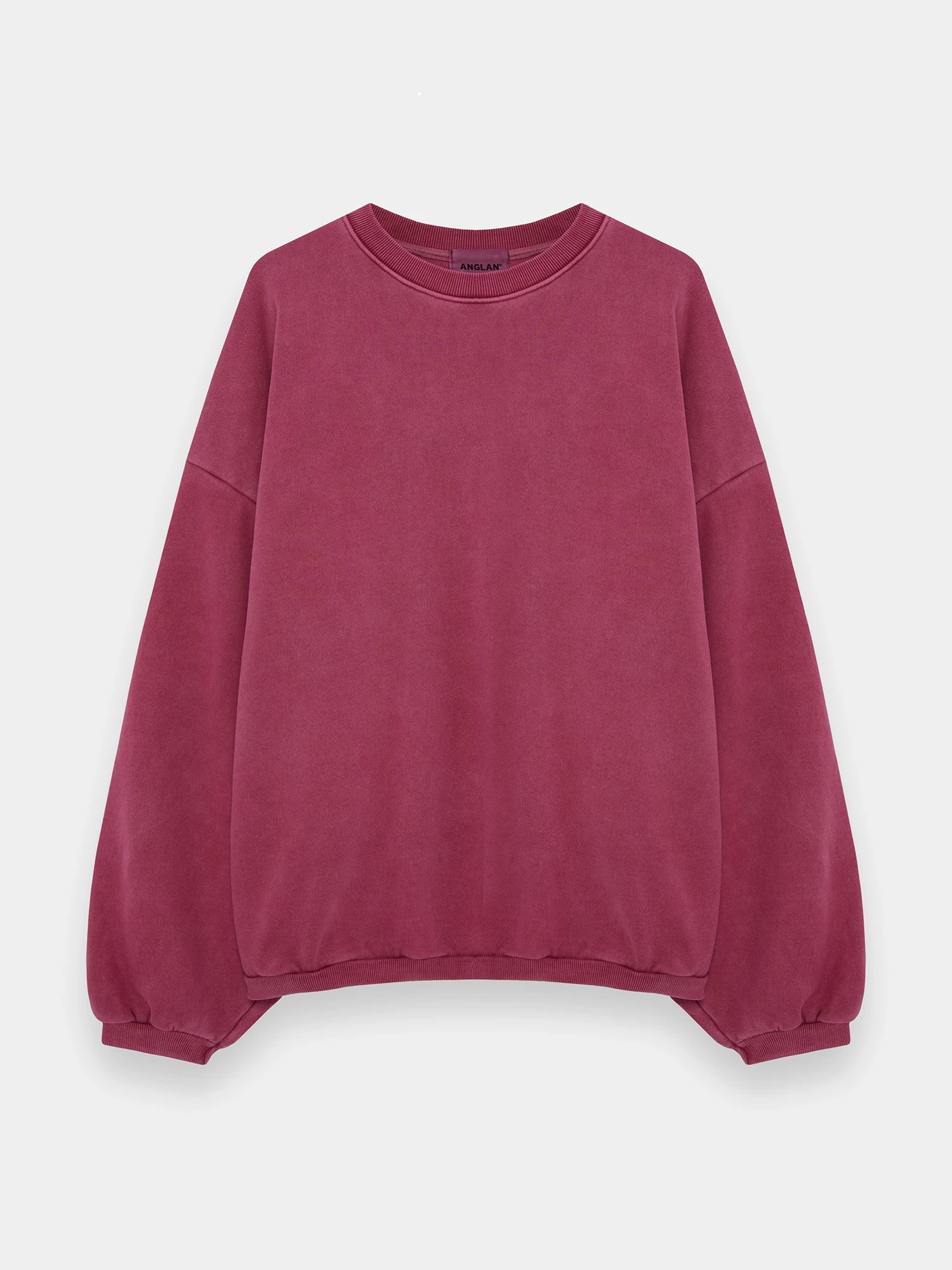 Свитшот ANGLAN Reversible Pigment Two Layer Washed Red