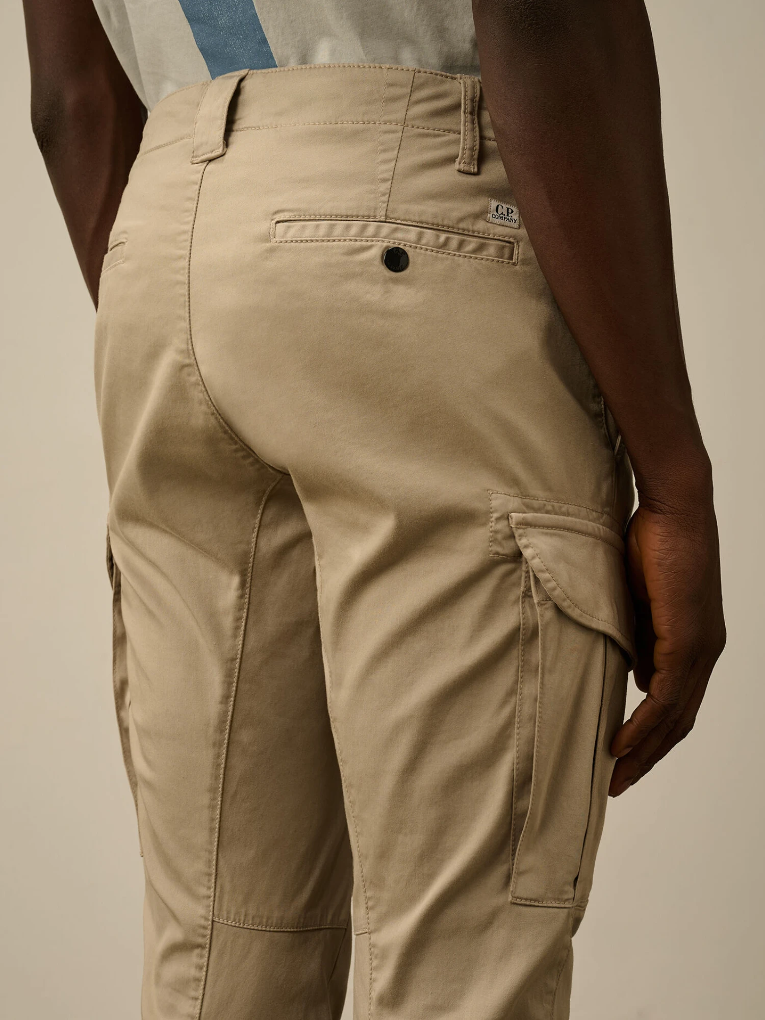 Брюки C.P. Company Stretch Sateen Cargo Lens Vintage Khaki