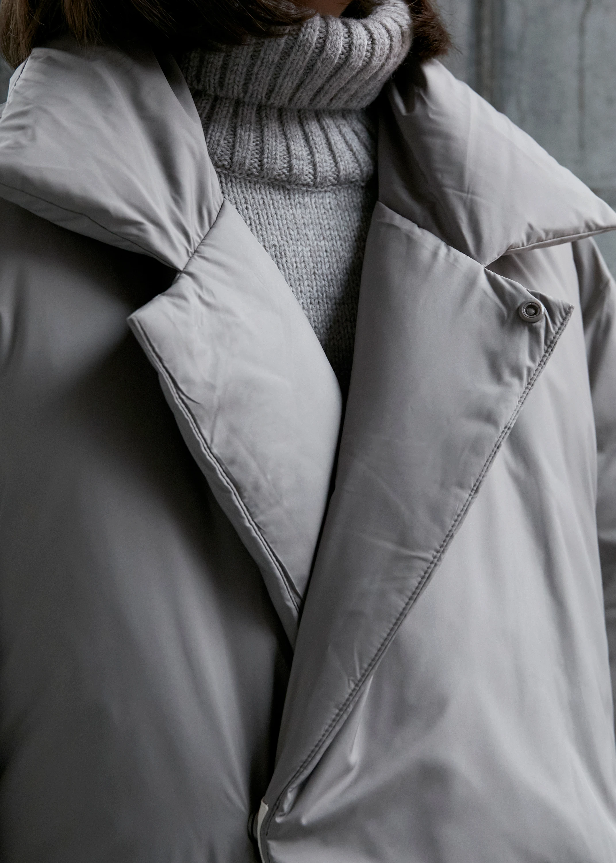 Пуховик AMOMENTO Down Puffer Long Coat Beige