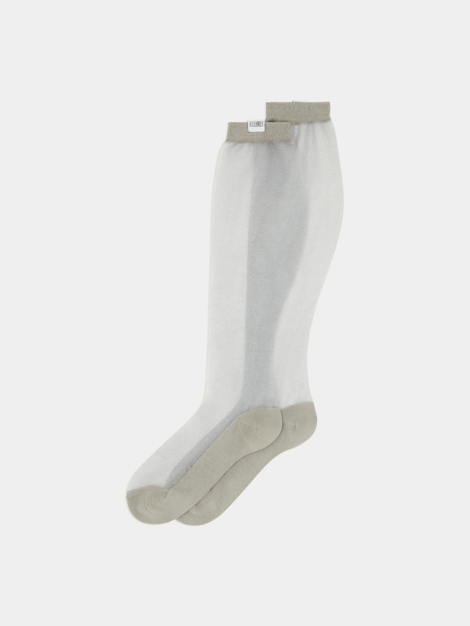 Гольфы MM6 Maison Margiela Sheer Knee-High Grey