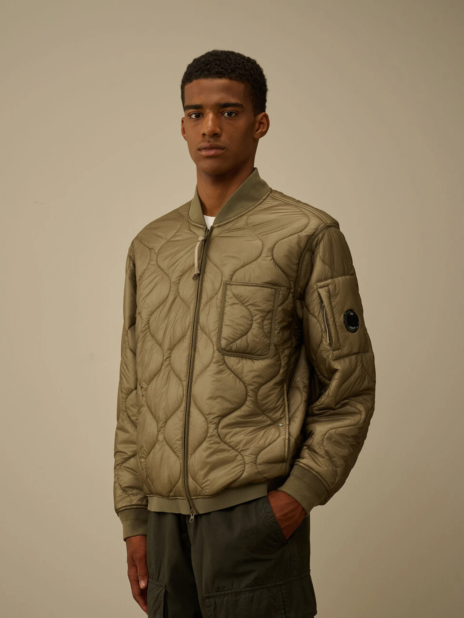 Стеганая куртка C.P. Company Liner Bomber Padded Fallen Rock