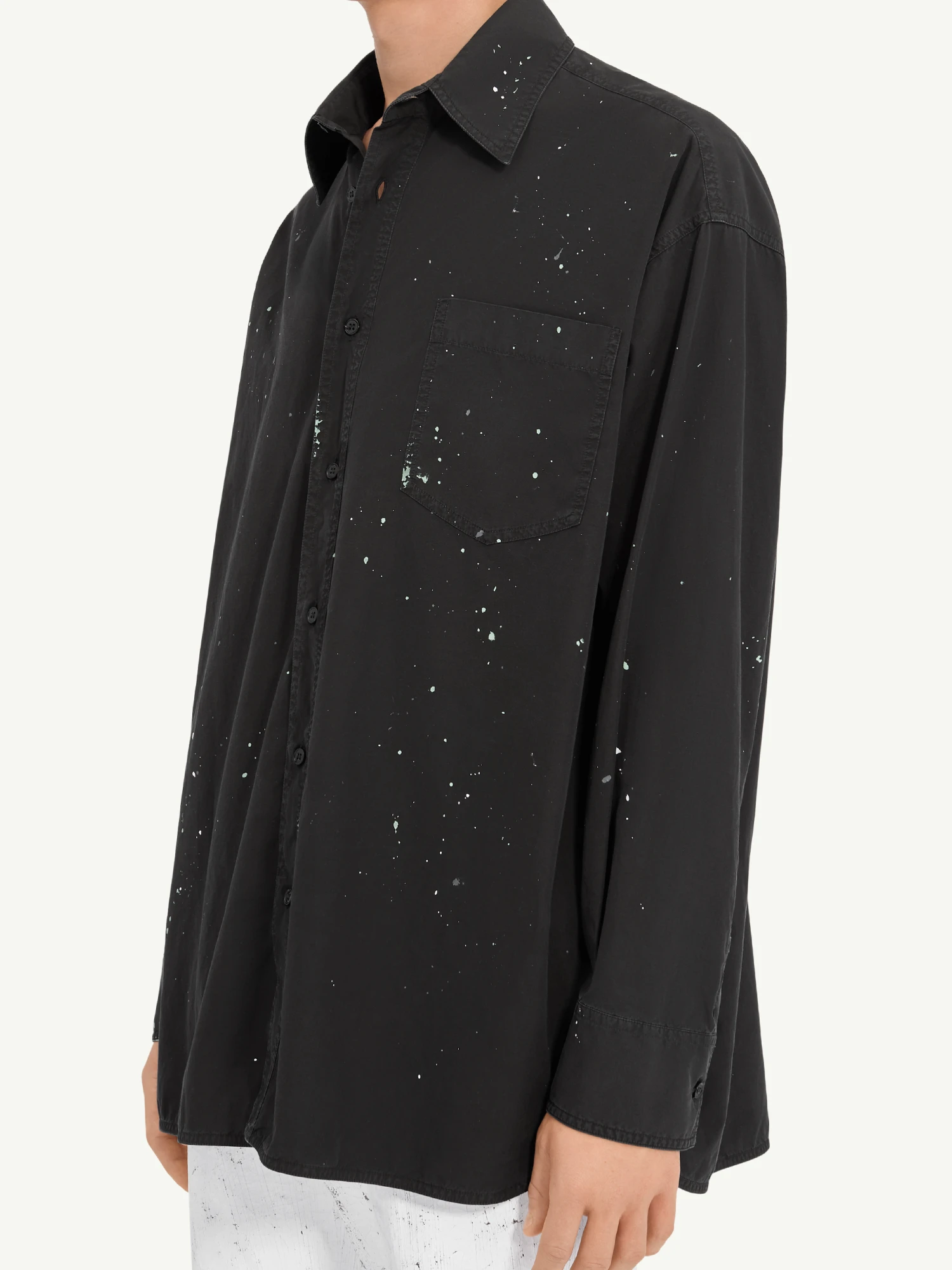 Рубашка MM6 Maison Margiela Paint Residue Black