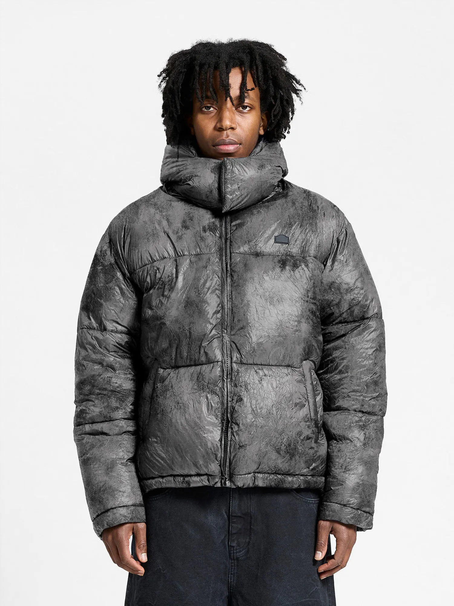 Пуховик RETERNITY Wrinkled Puffer Jacket Déliria Black
