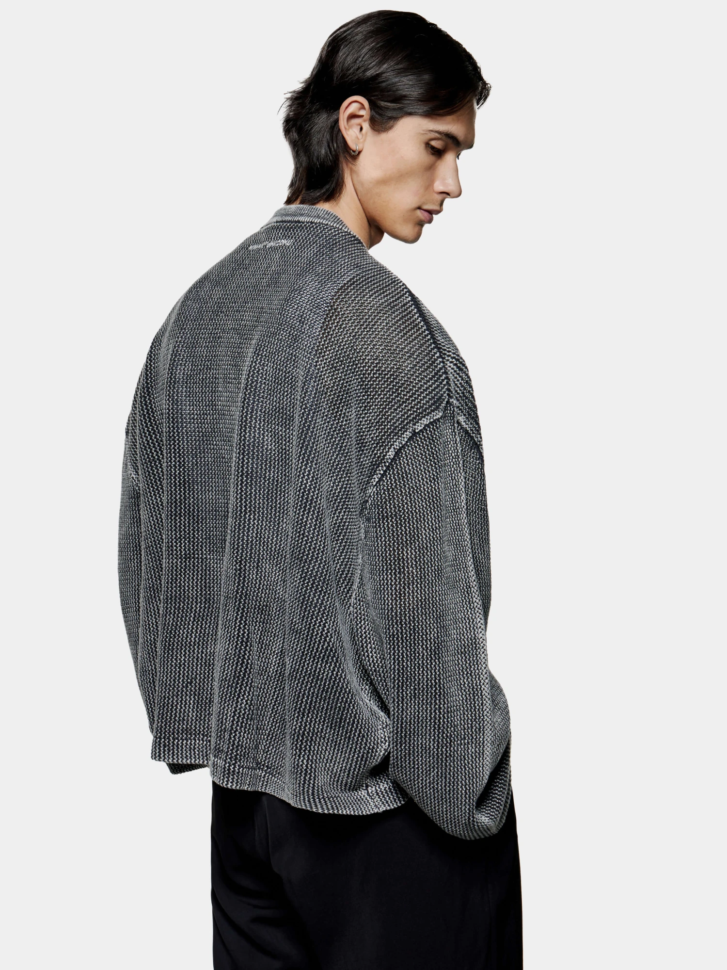 Лонгслив MKI MIYUKI ZOKU Pigment Black Loose Gauge L/S