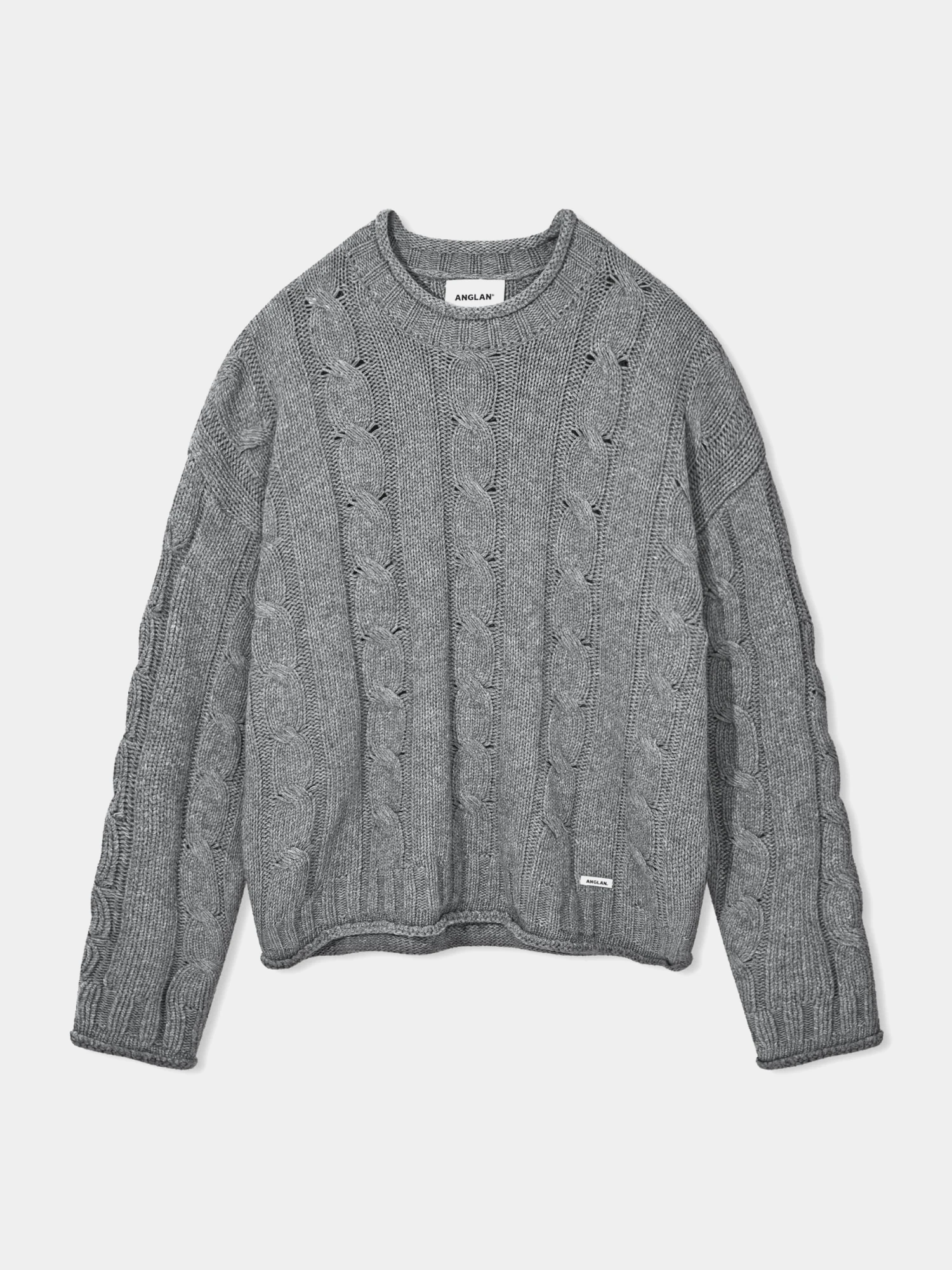 Свитер ANGLAN Wool Blend Oversized Cable Grey