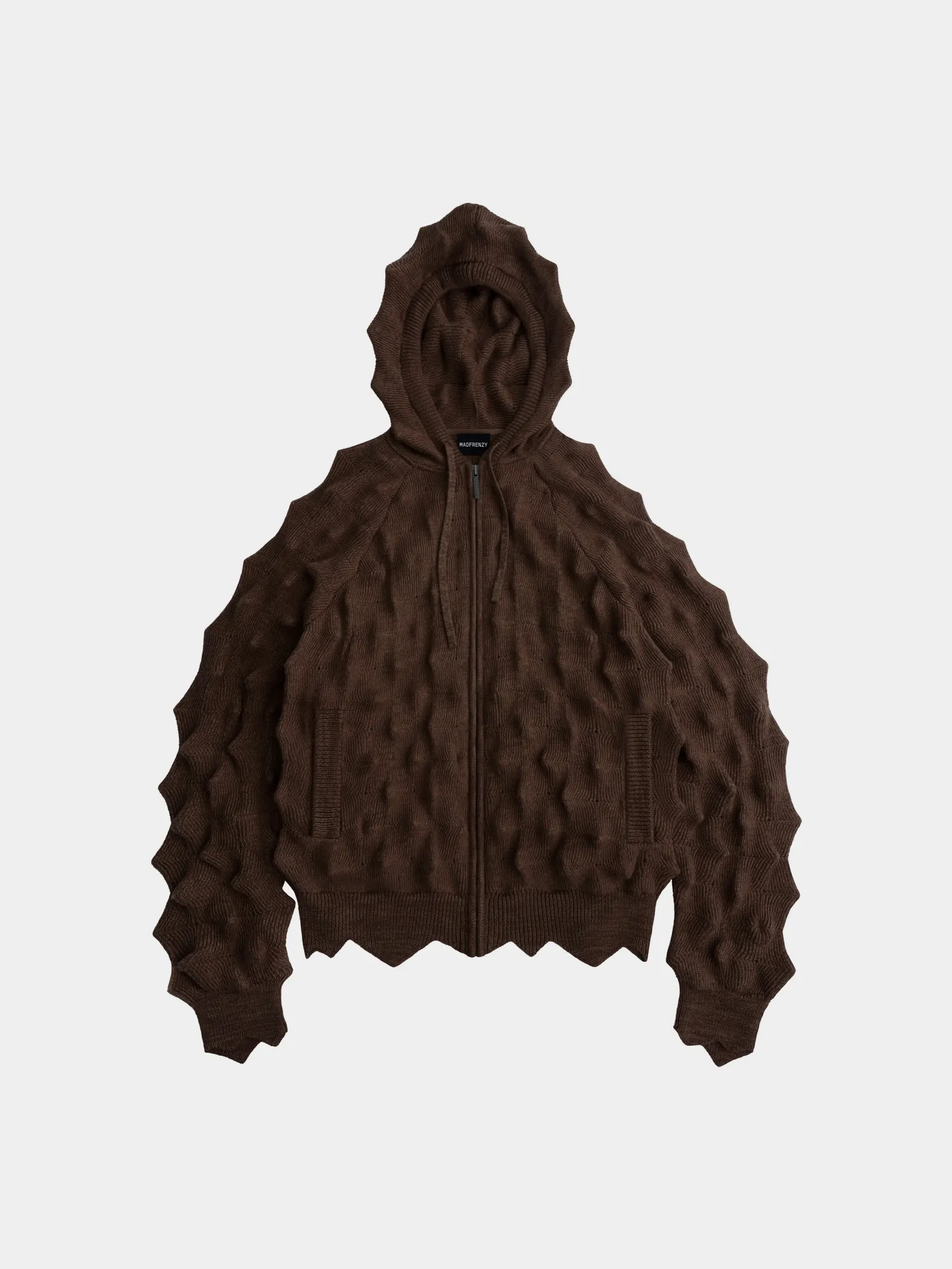 Зип-худи MADFRENZY Spiked Zip-Up Brown