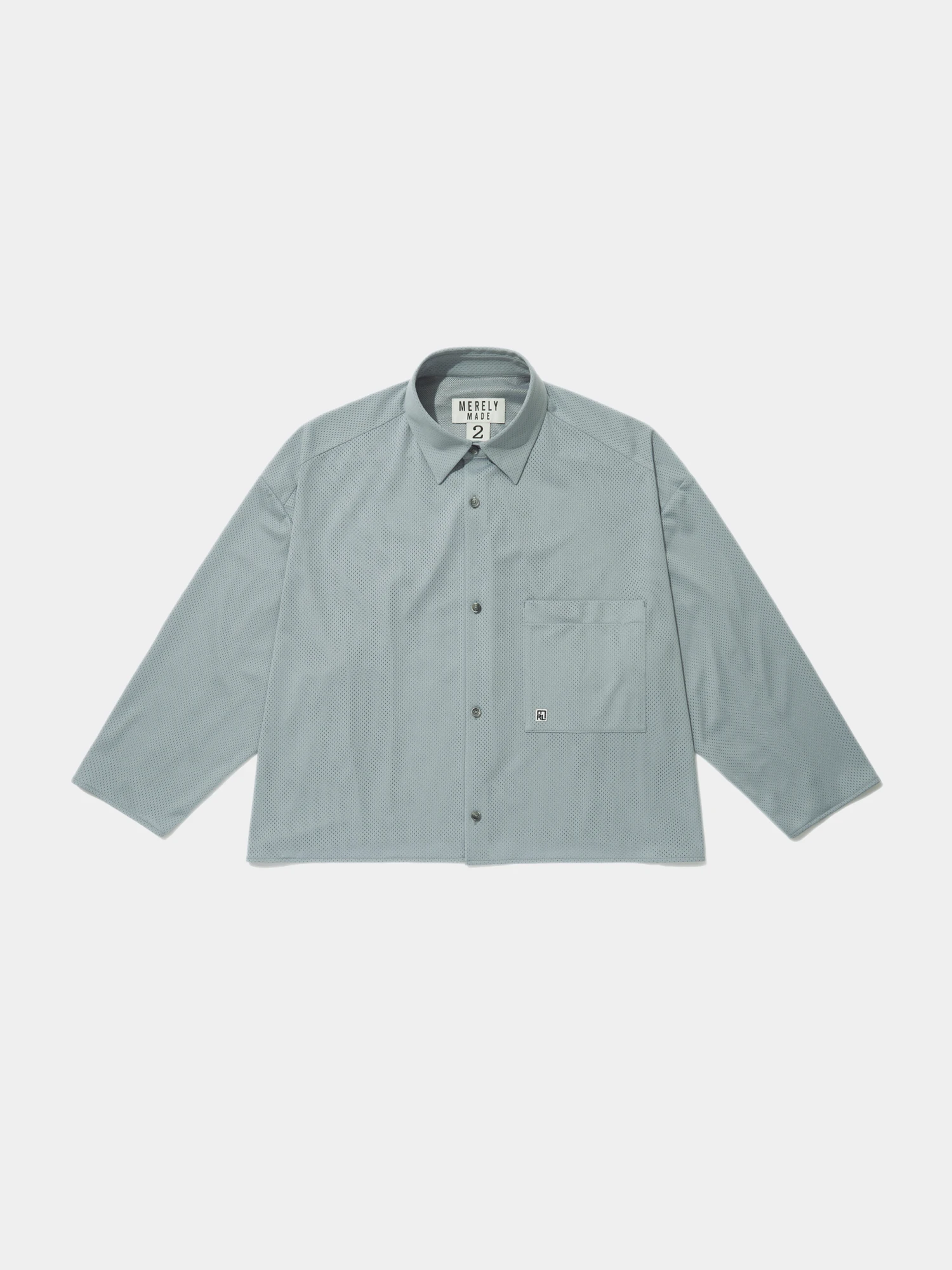 Рубашка MERELY MADE US Mesh Cropped Pegion Blue