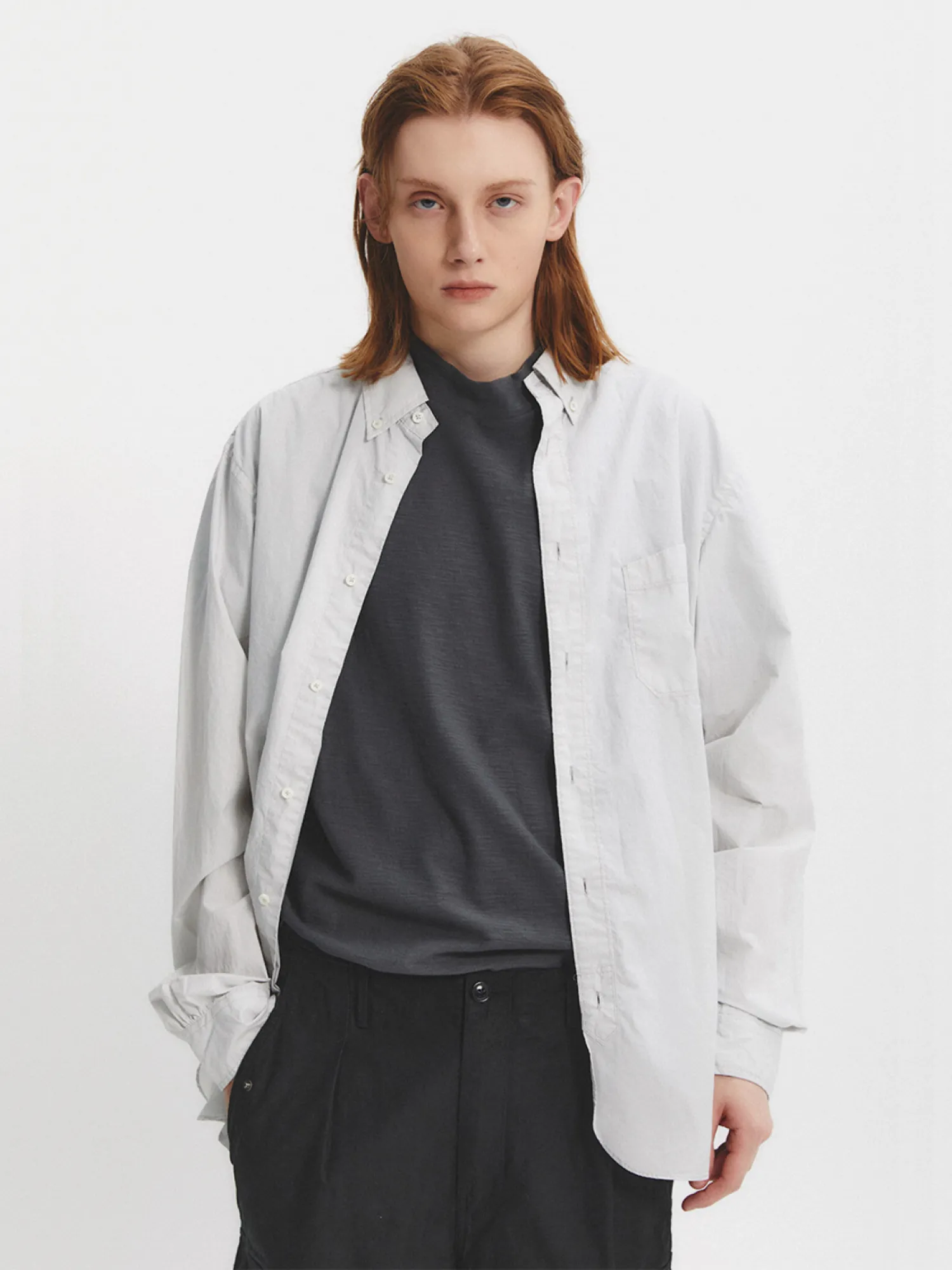 Рубашка EASTLOGUE PERMANENT B.D Regular Light Grey