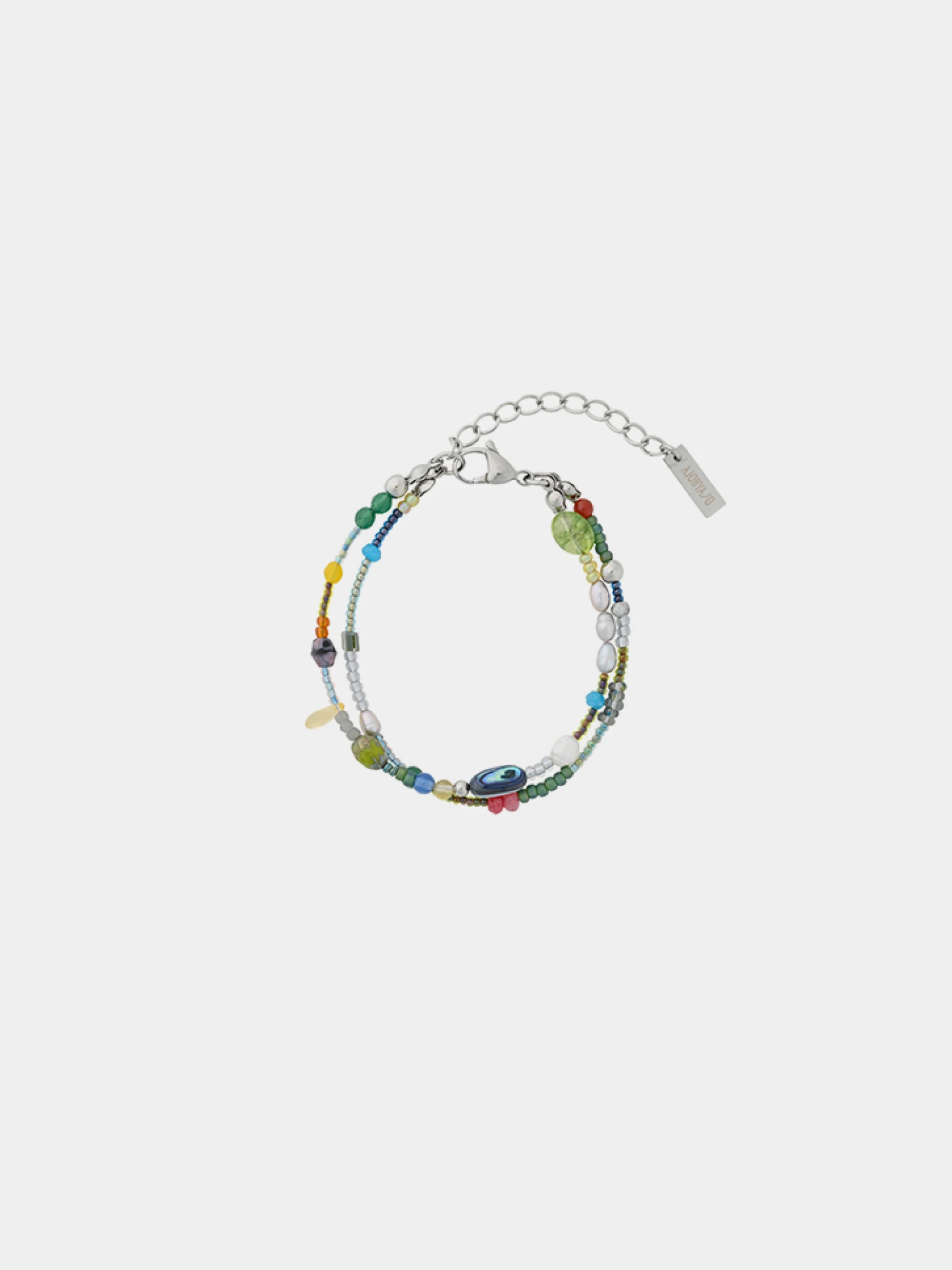 Браслет AJOBYAJO Multi Color Beads Layered Teal