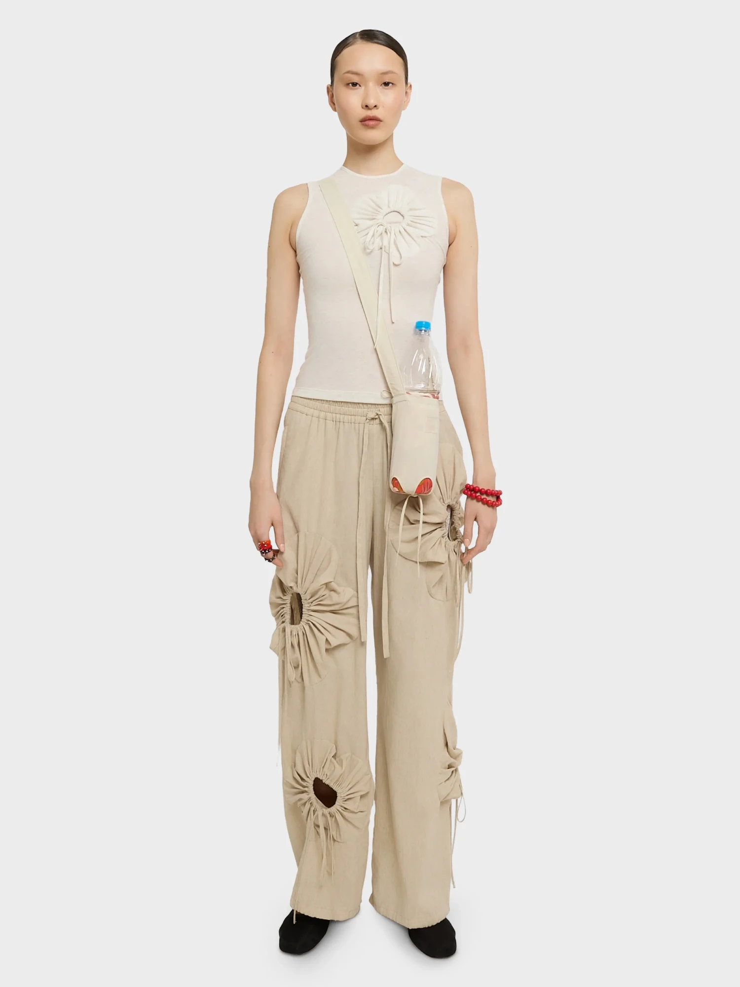 Женский топ J.KIM Flower Tank Cream