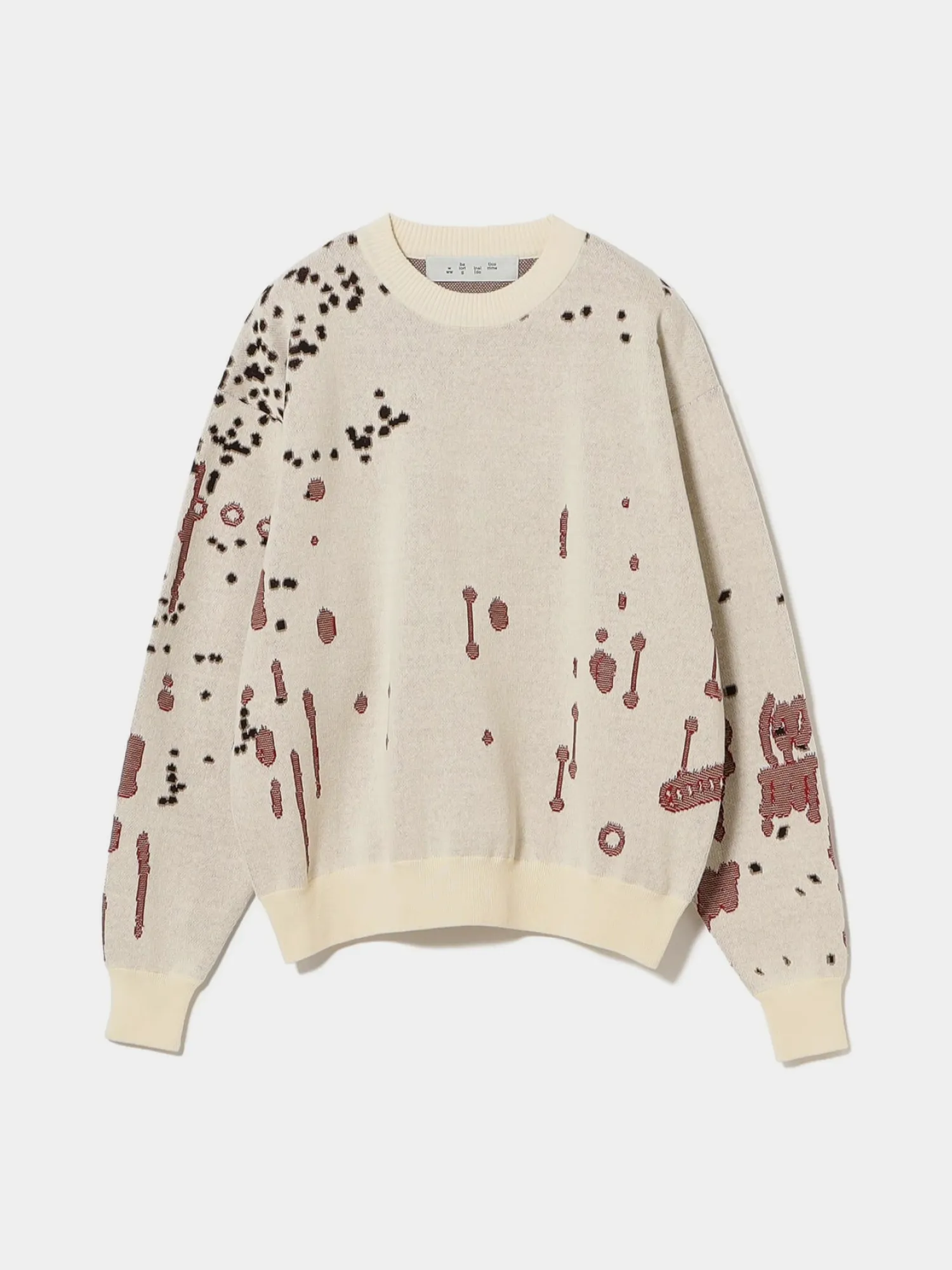 Свитер BAL ORIGINAL Drip Jacquard Cotton Ecru
