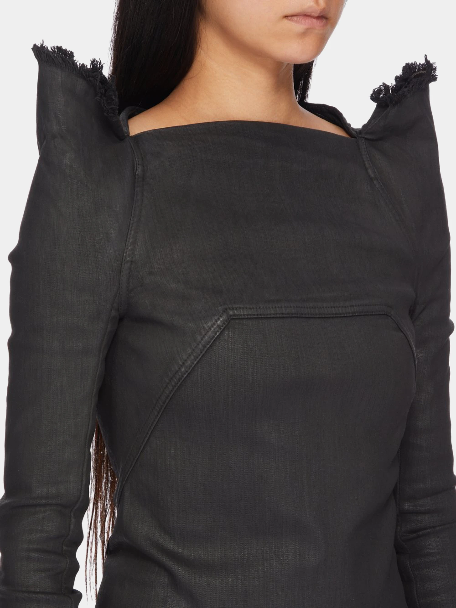 Женский топ RICK OWENS DRKSHDW Denim Tec Wax Black