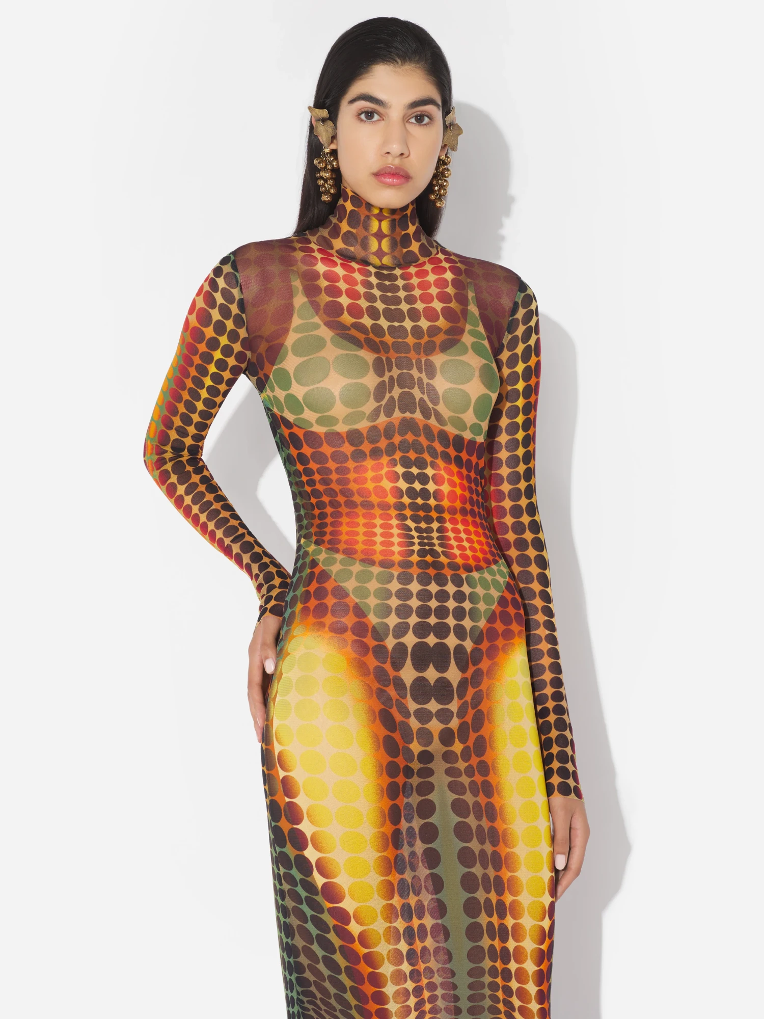 Женское платье Jean Paul Gaultier Re-Edition Orange/Blue/Brown