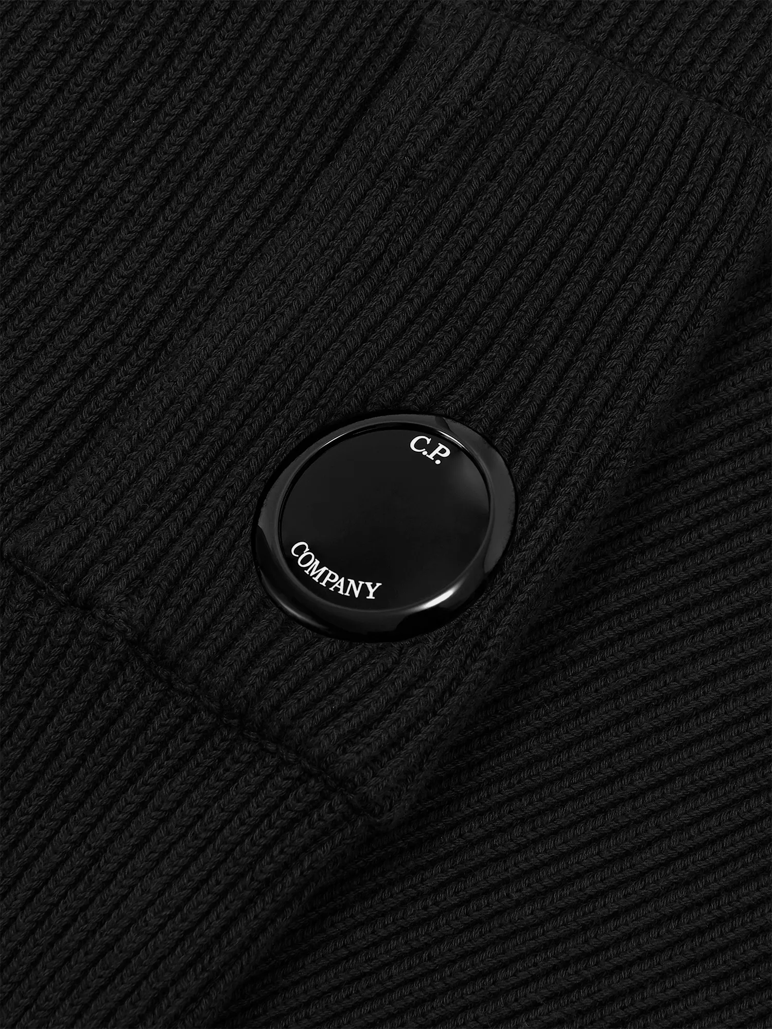 Свитер C.P. Company Full Rib Half Zipped Black Sand