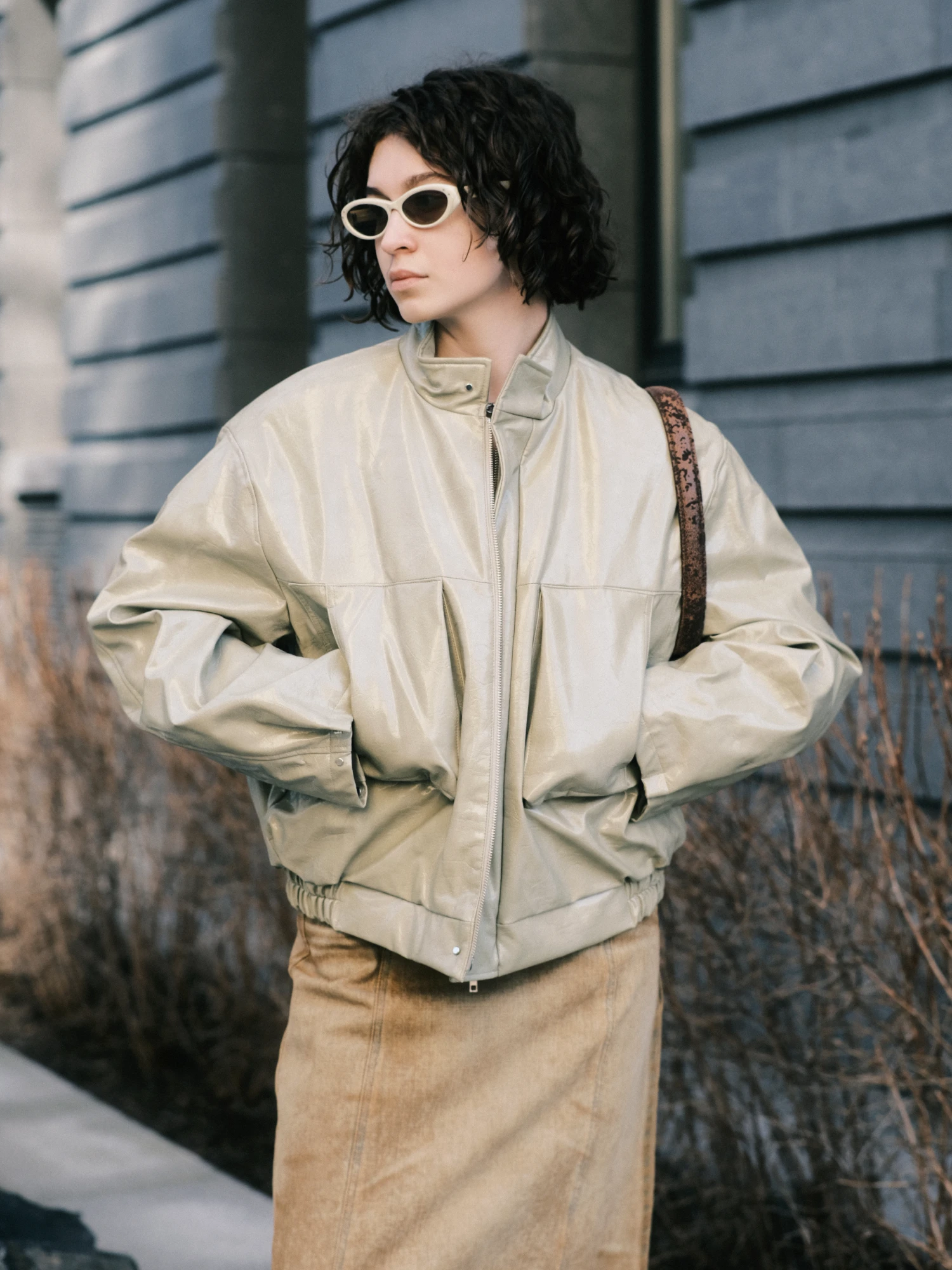 Очки Bonnie Clyde Skinny Dip Light Yellow & Olive Lens
