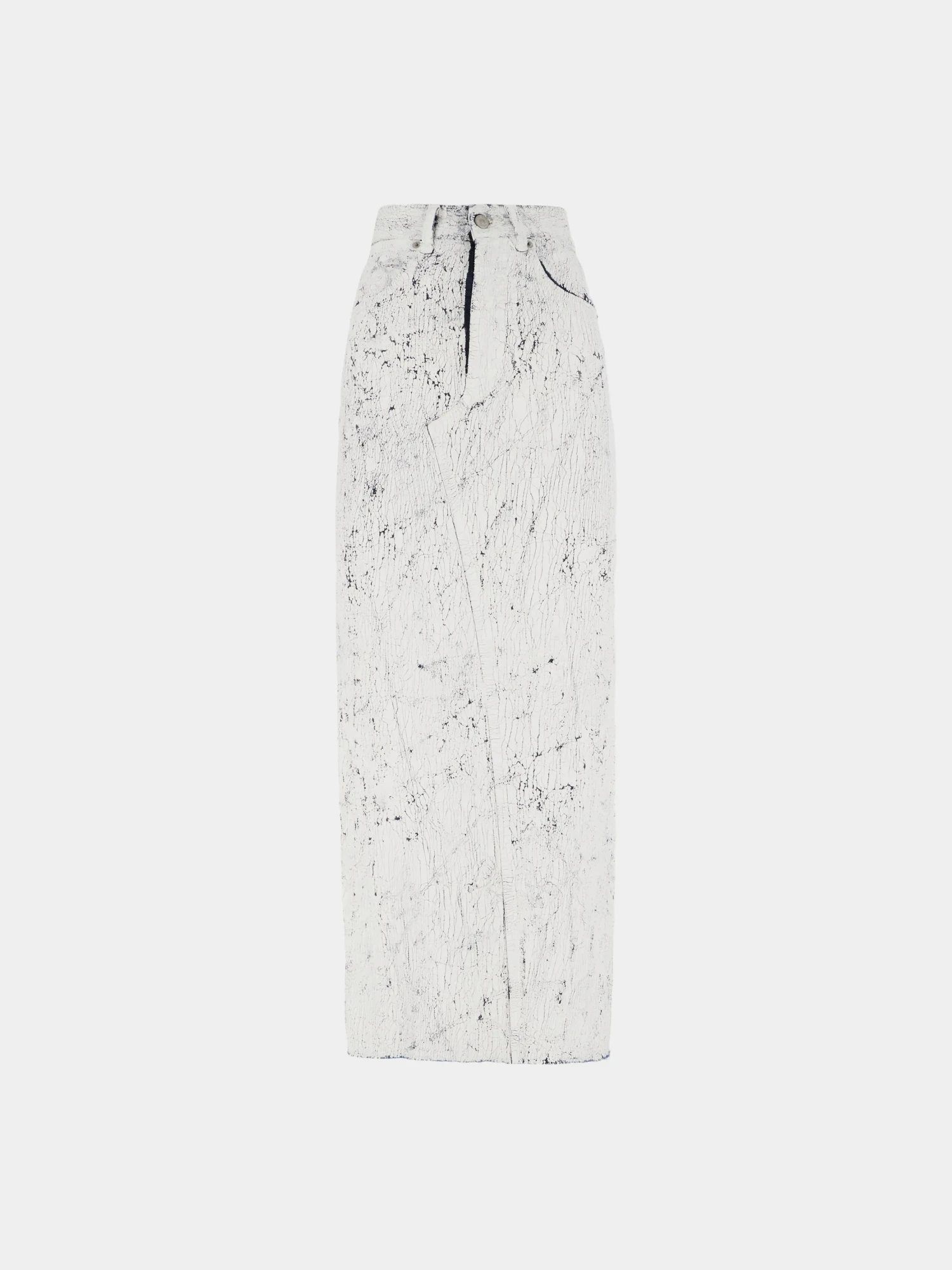 Женская юбка MM6 Maison Margiela Hand-Painted Denim White