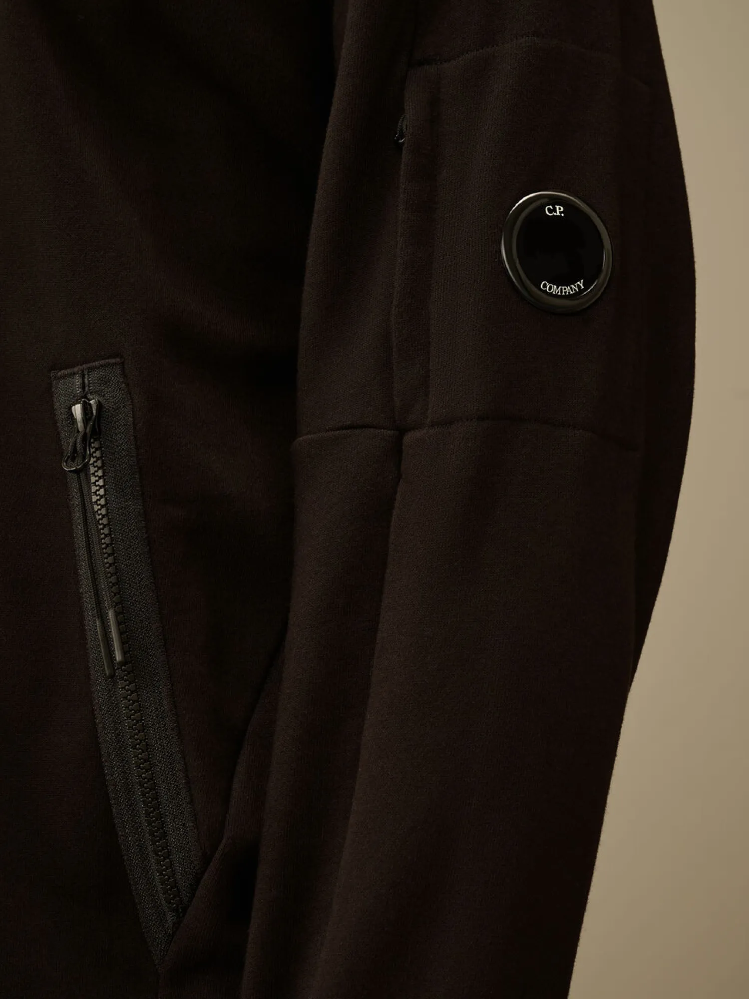 Зип-худи C.P. Company Diagonal Raised Fleece Lens Black
