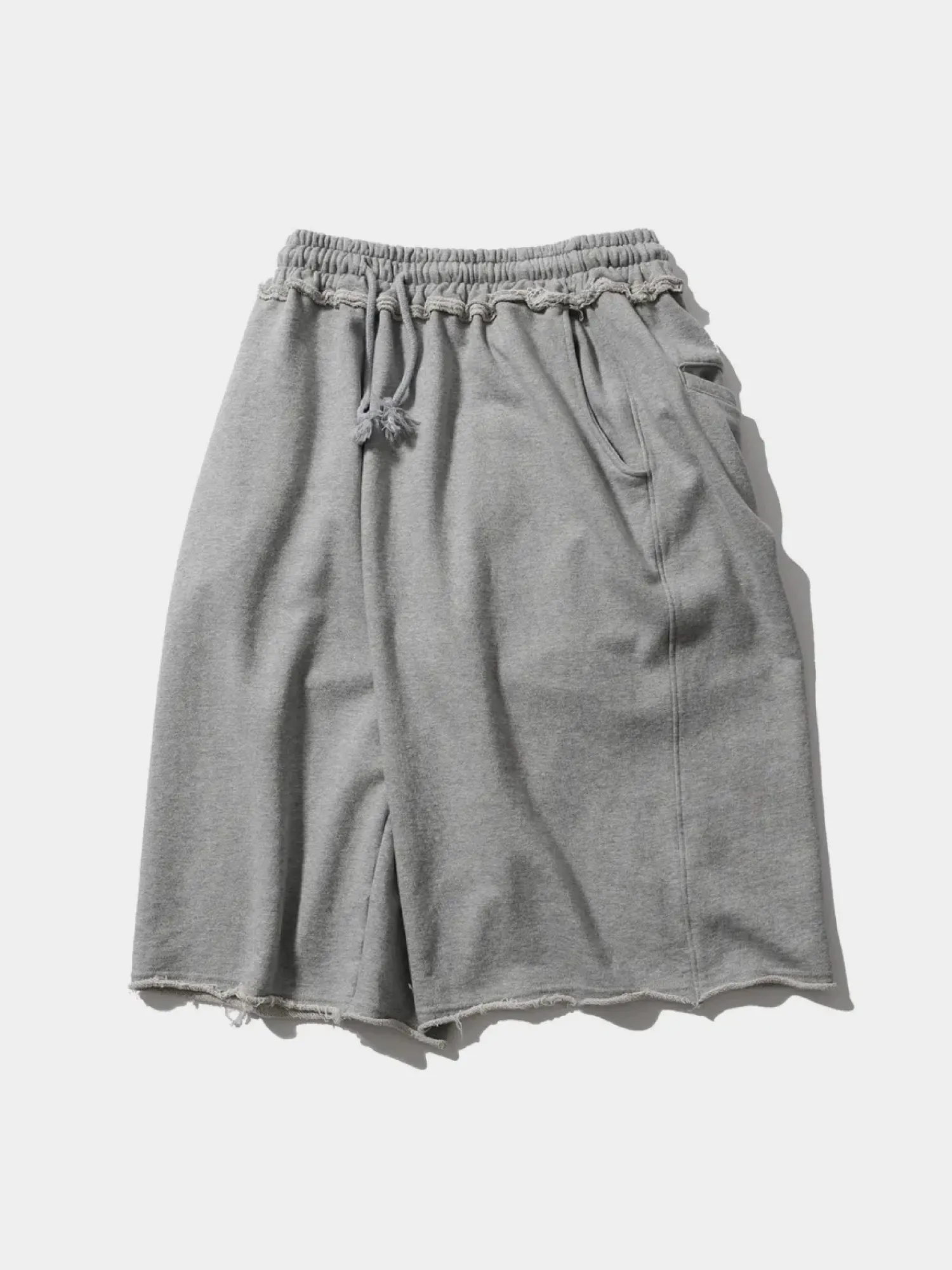 Шорты ANGLAN Raw Edge Sweat Half Pants Melange Grey