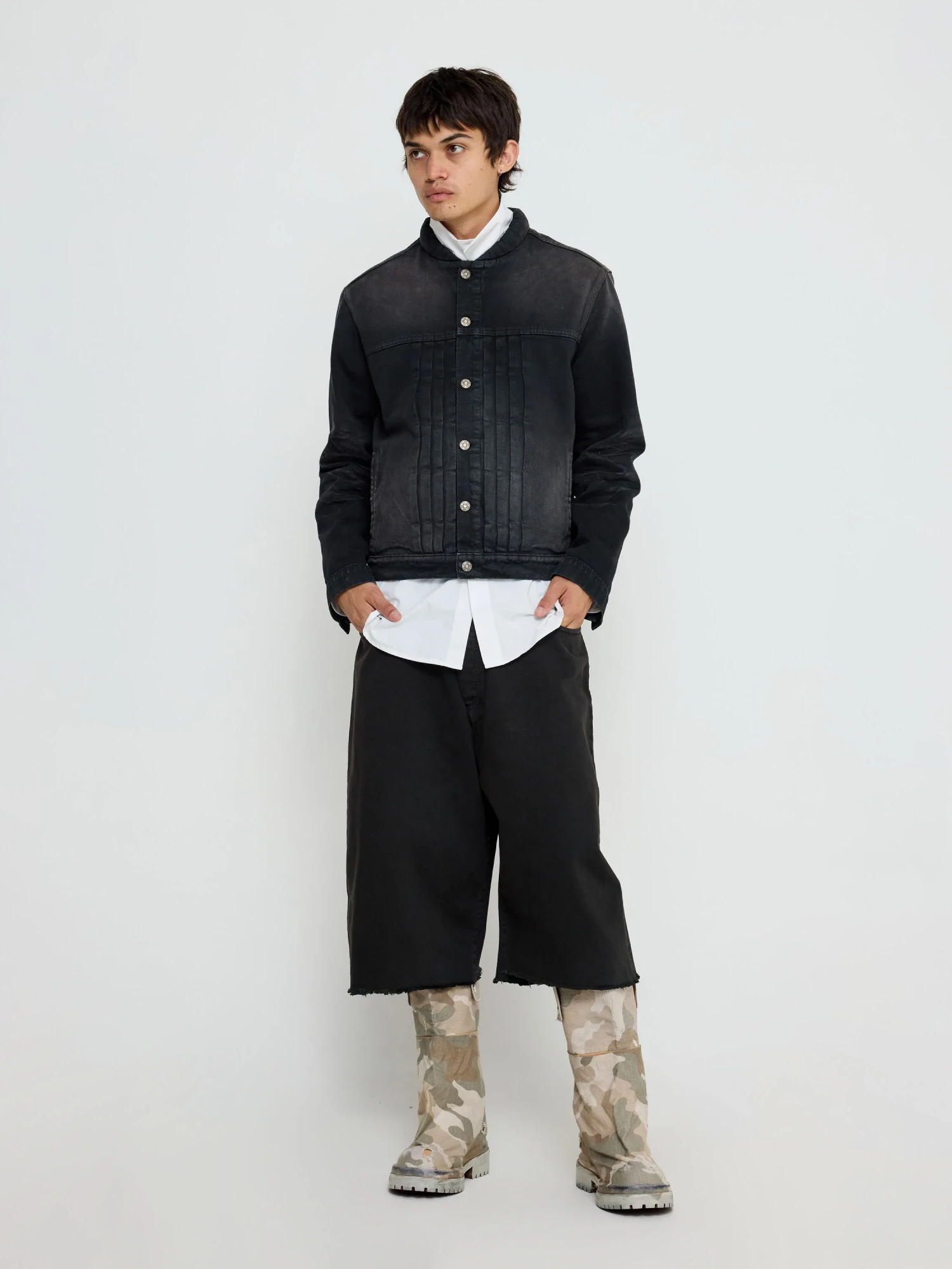 Шорты 424 Big Daddy Denim Short Sugar Washed Black Brown