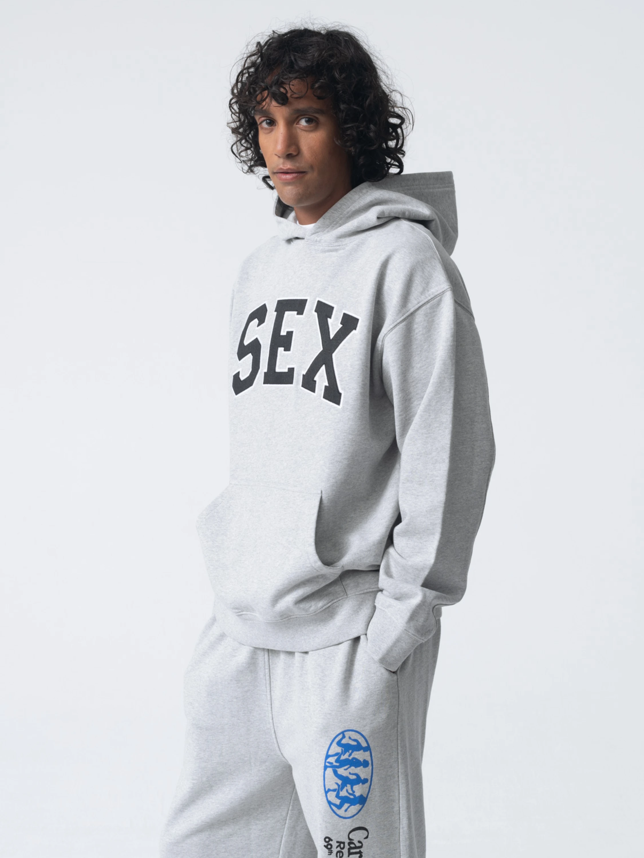 Худи Carne Bollente SEX Hoodie Melange Grey