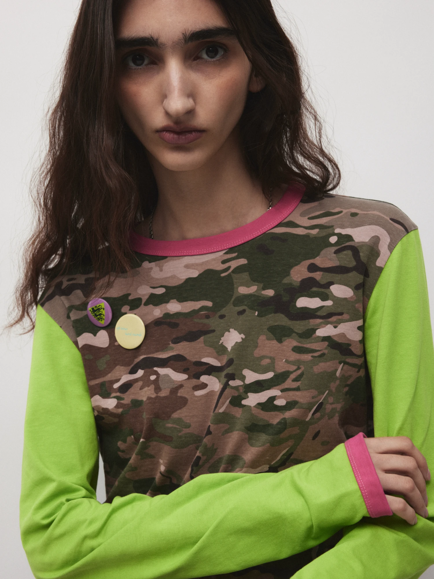 Лонгслив Siniy Vsadnik Number Six LS Tee Camo/Neongreen
