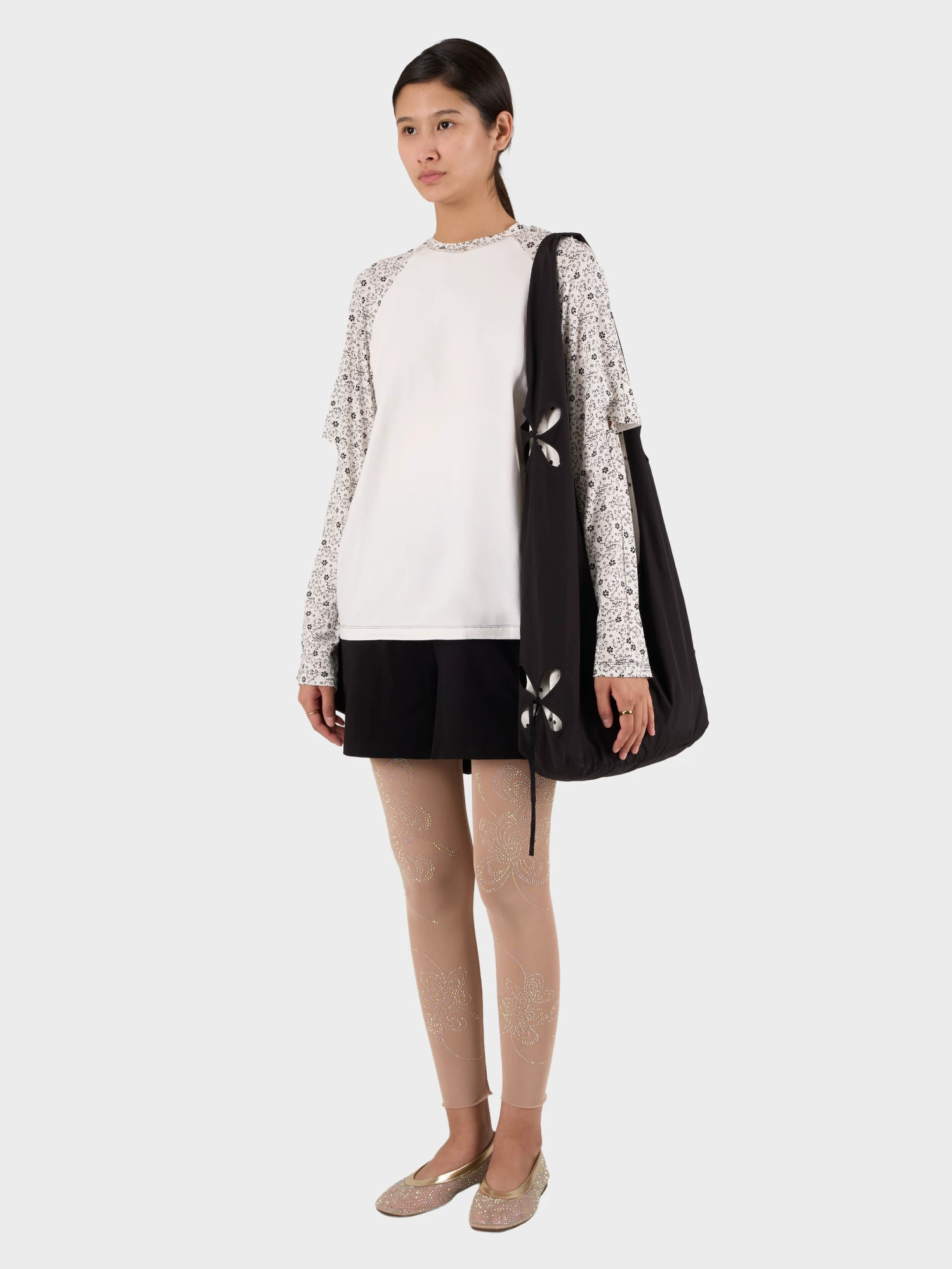 Женский лонгслив J.KIM Scarf L/S White