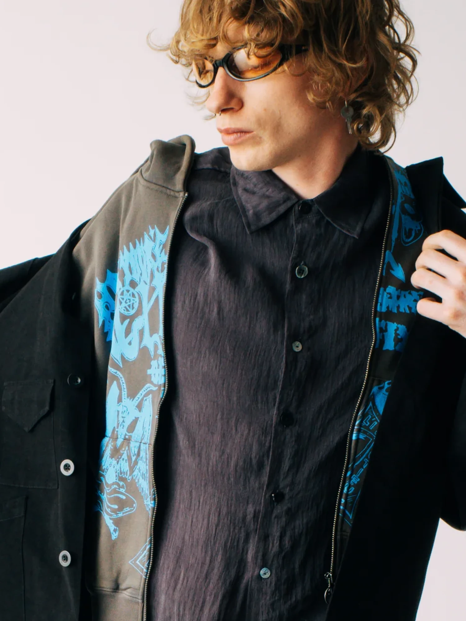 Рубашка Jungles Jungles Crinkle Button Up Navy