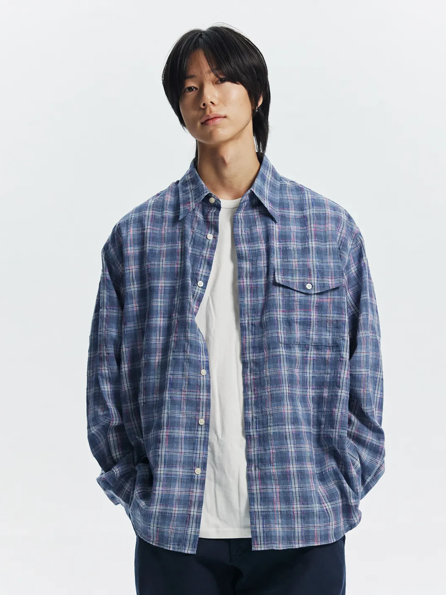 Рубашка FrizmWORKS Uneven Check Blue