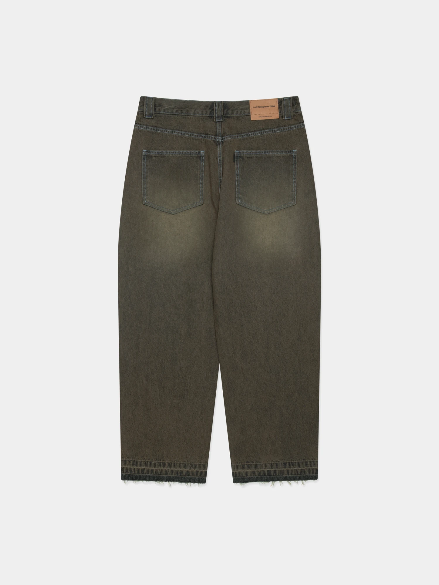 Джинсы LMC Curved Raw Edge Denim Wide Dark Brown