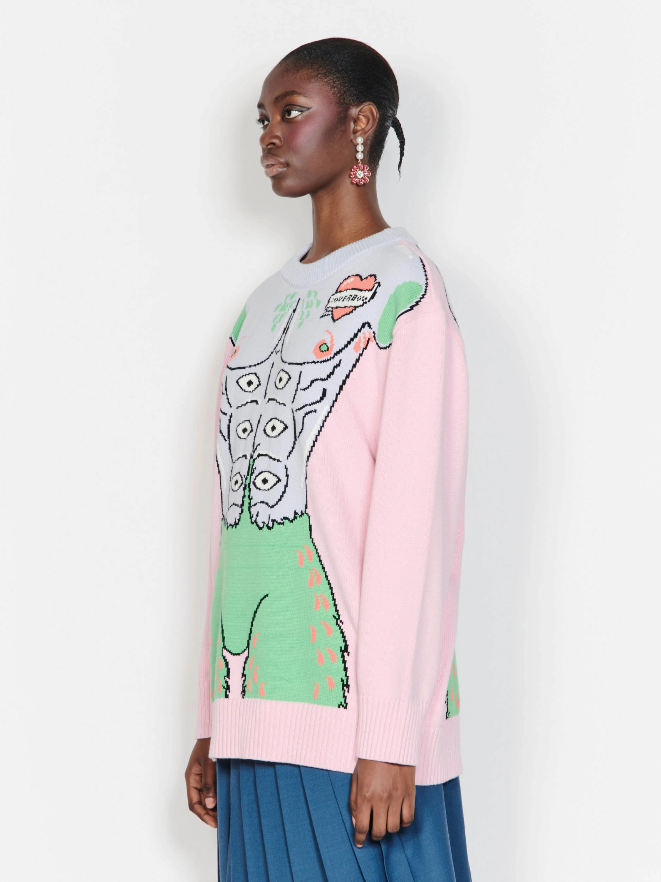 Женский свитер Charles Jeffrey Loverboy Sexy Beasts Pink