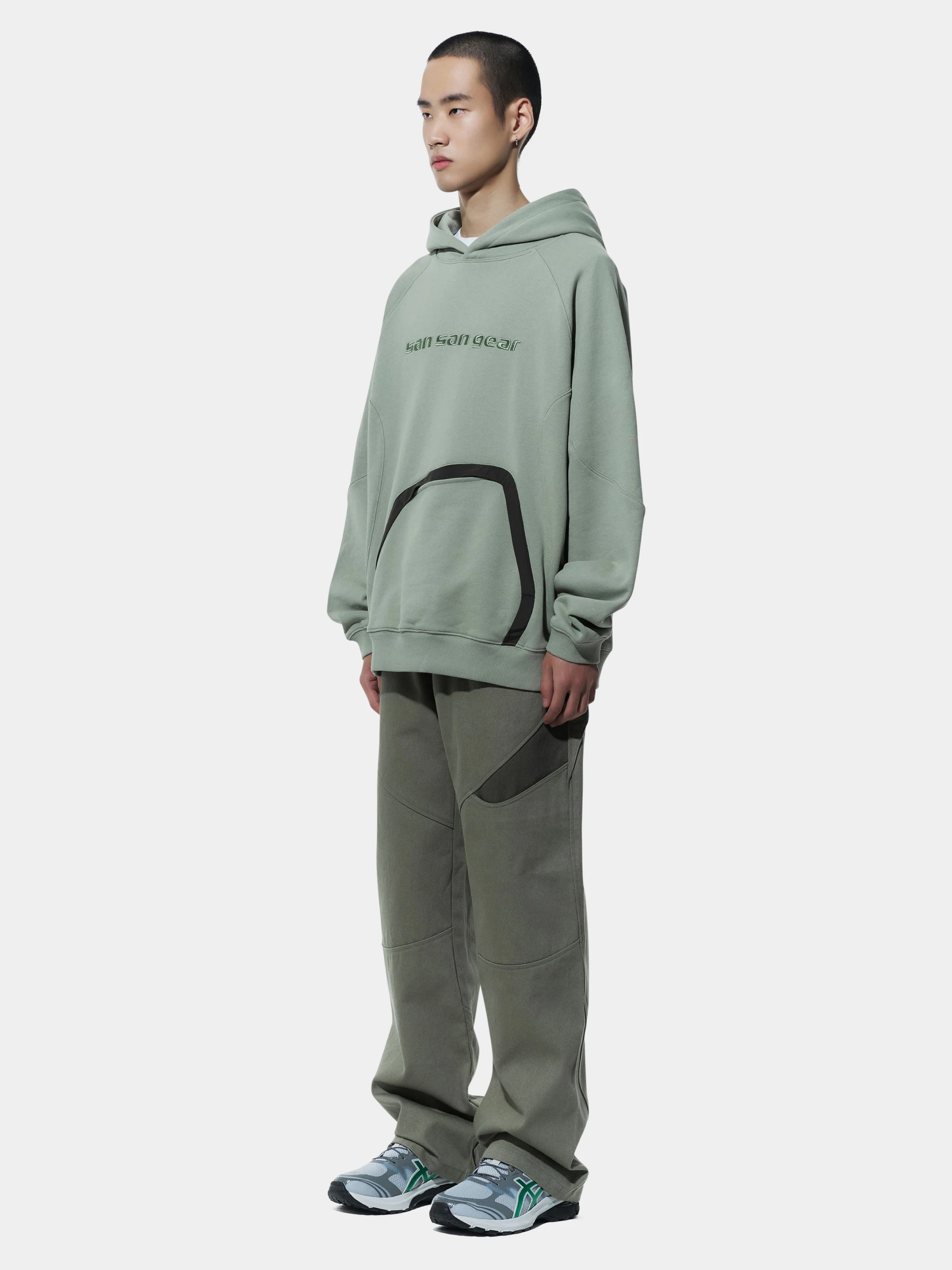Худи SAN SAN GEAR Nylon Pocket Hoodie Green