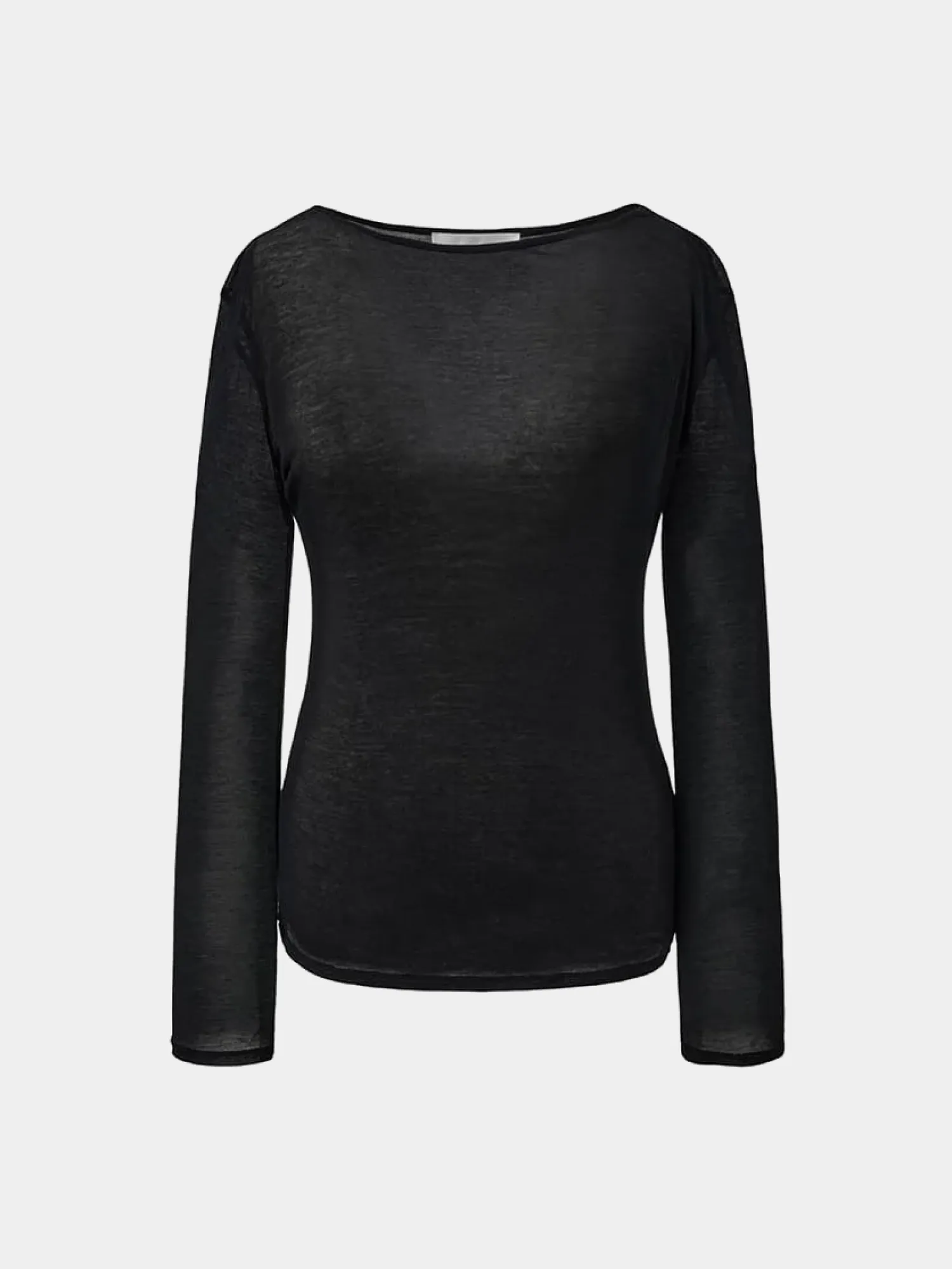 Женский лонгслив AMOMENTO Round T-Shirts Black
