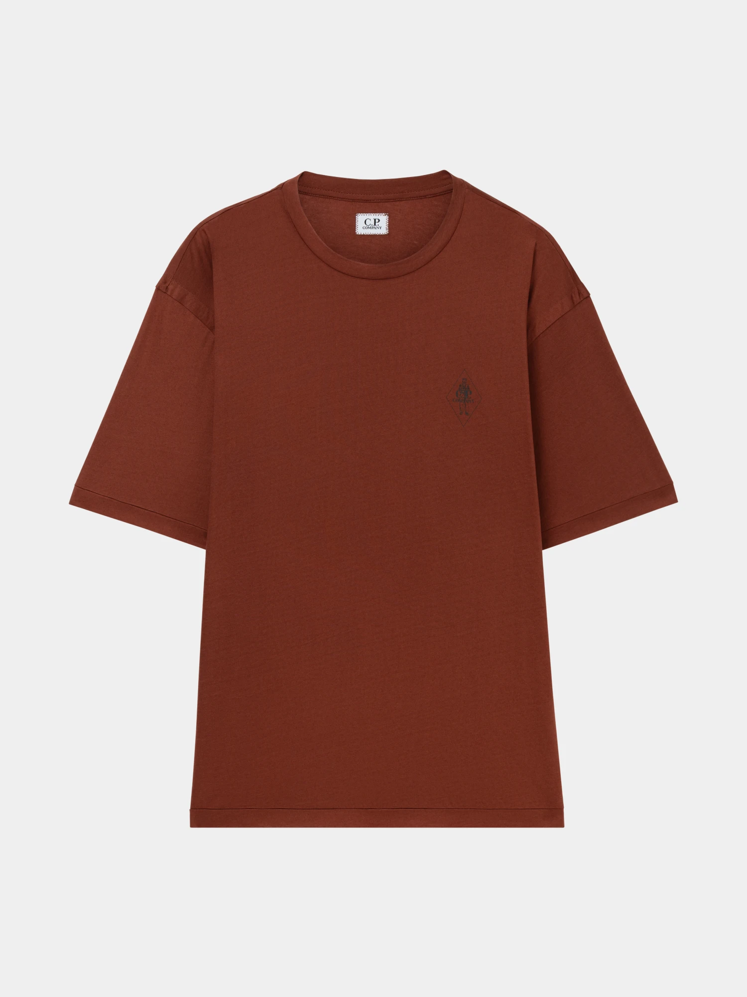 Футболка C.P. Company No Gravity Jersey Logo Sable Brown