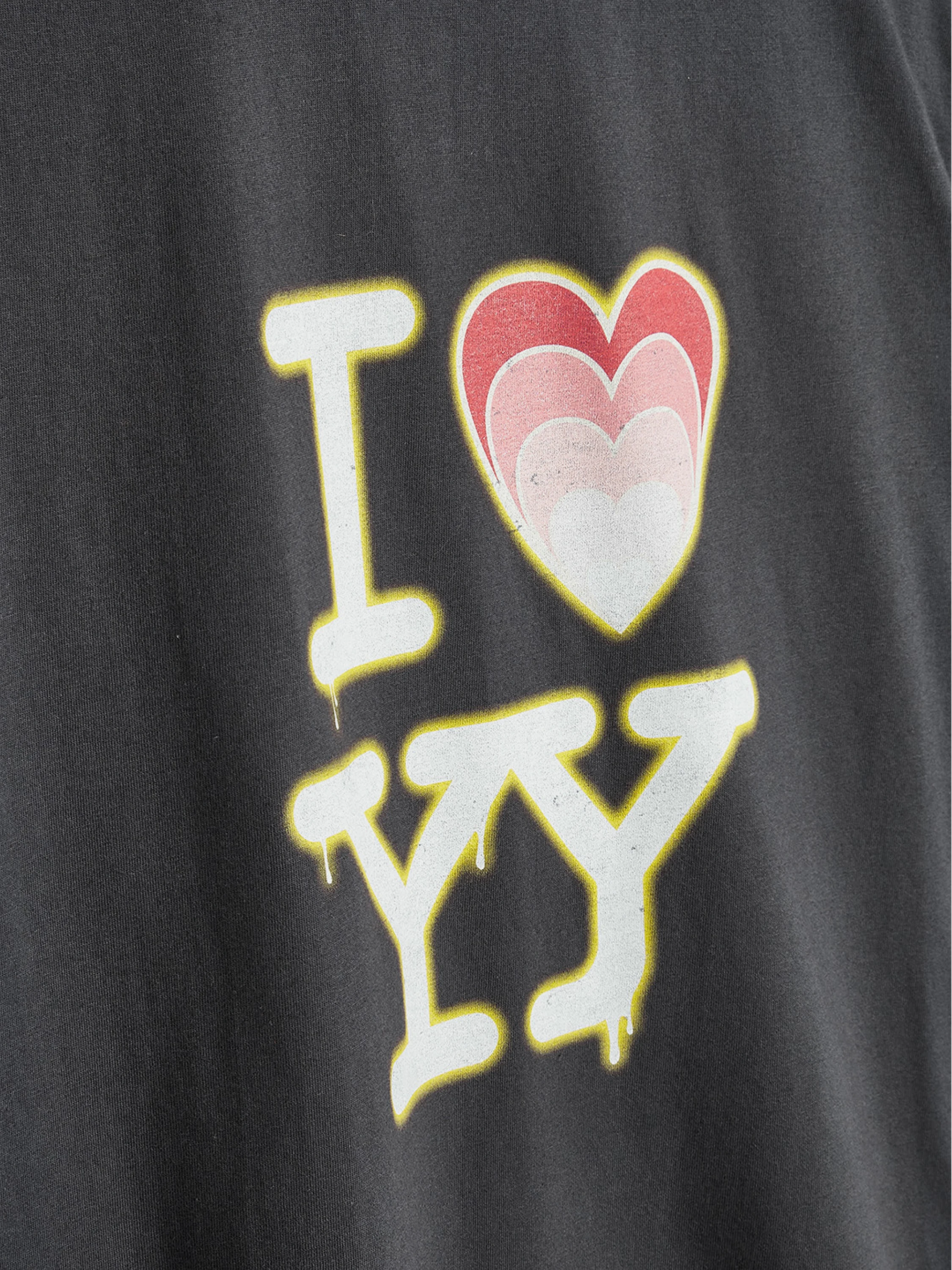 Футболка OPEN YY I Love YY Box Tee Charcoal