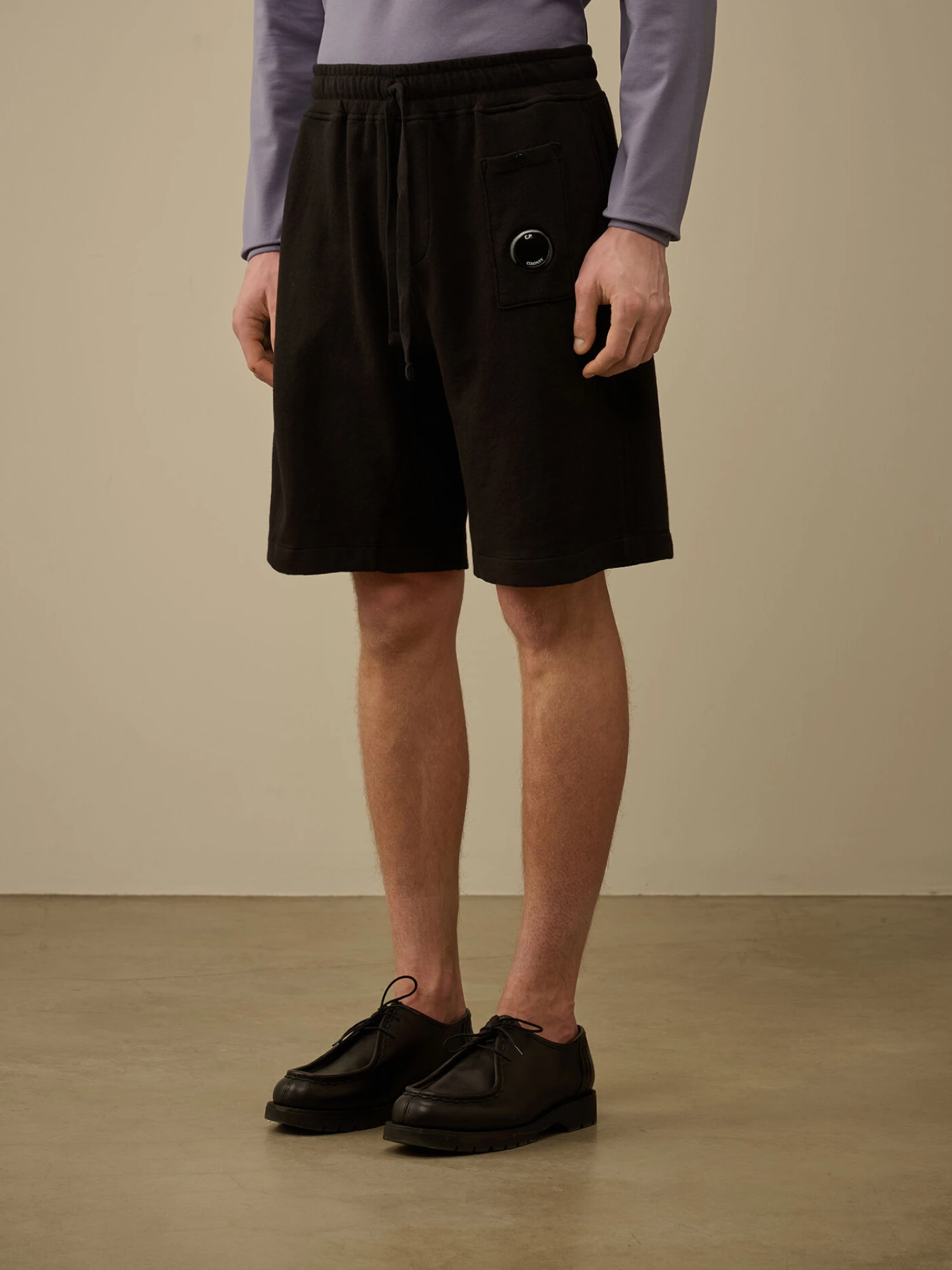 Шорты C.P. Company Malfilè Fleece Lens Black