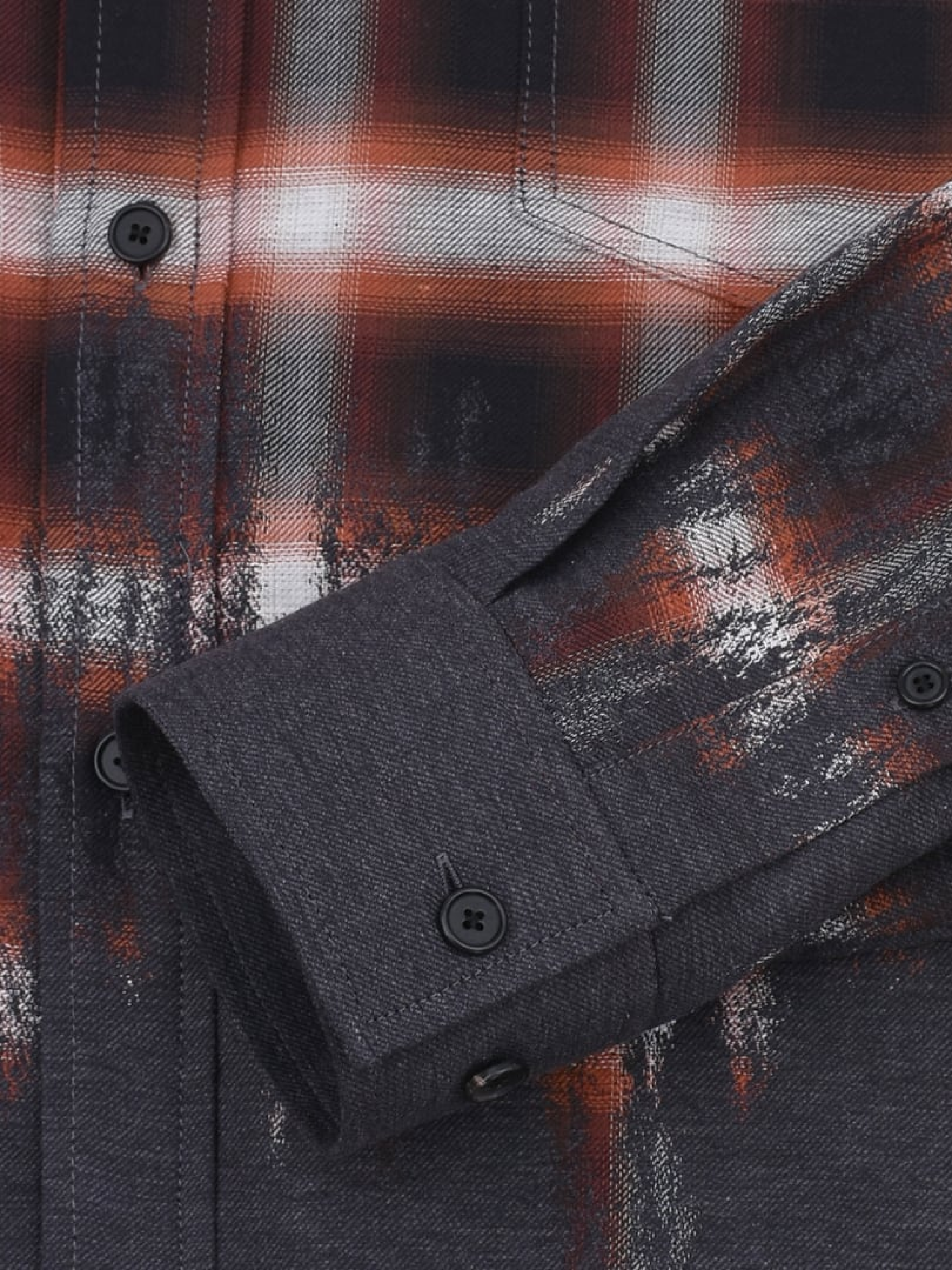 Рубашка JUUN.J Loose-Fit Border Check Brown