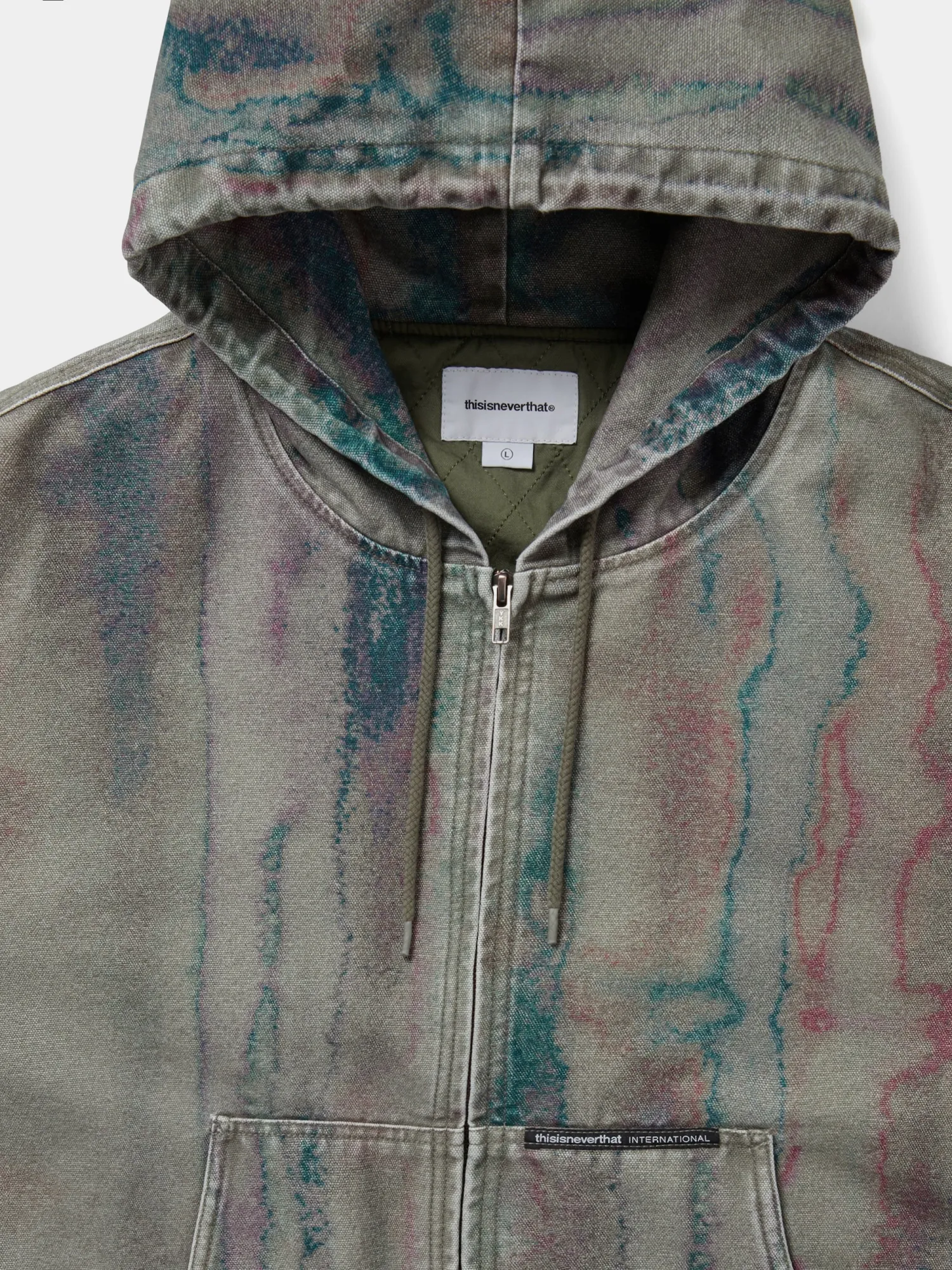 Бомбер thisisneverthat Blurred Jacket Olive