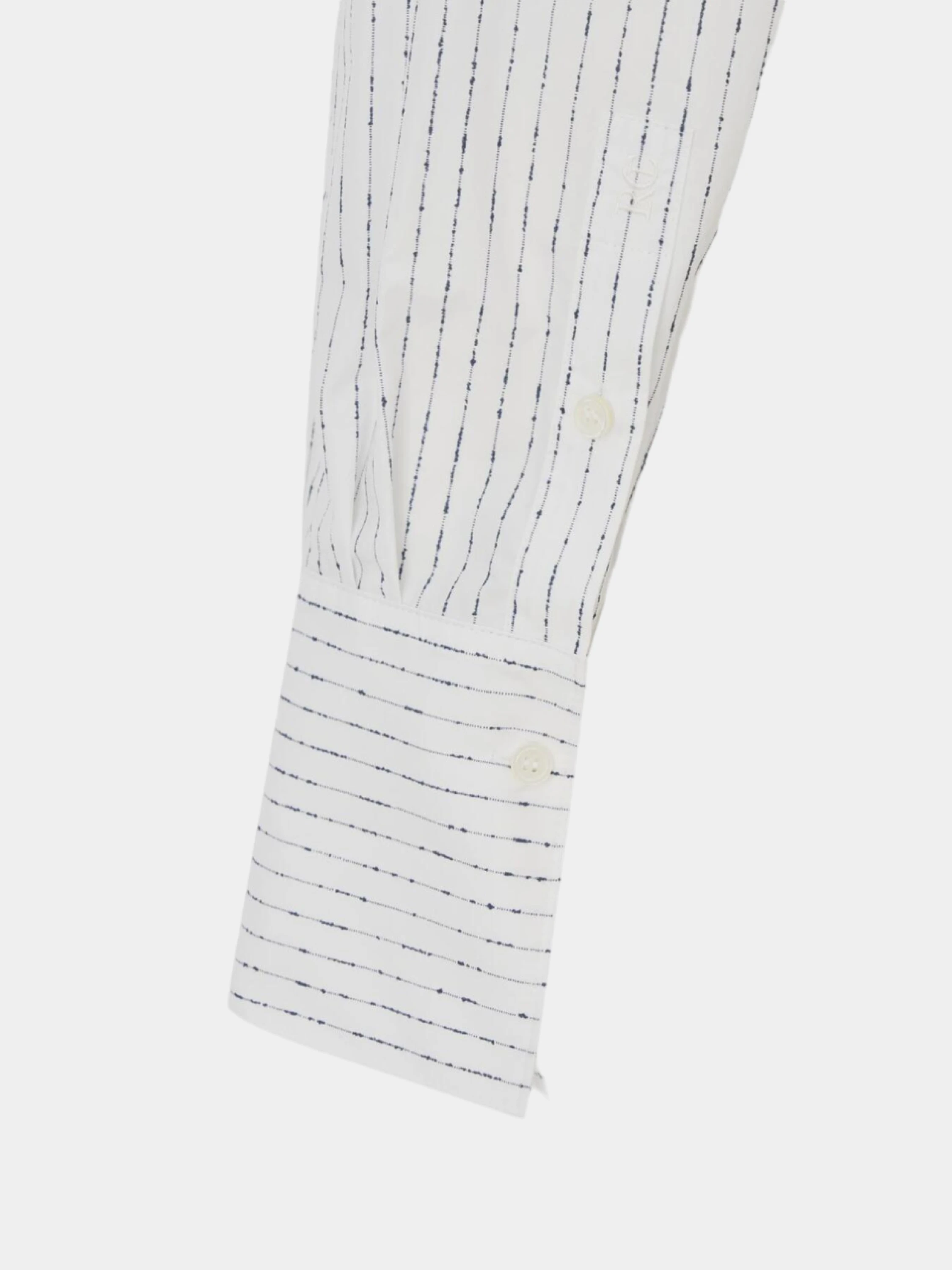 Женская рубашка Recto Nep Stripe Unbalanced Length Shirt White