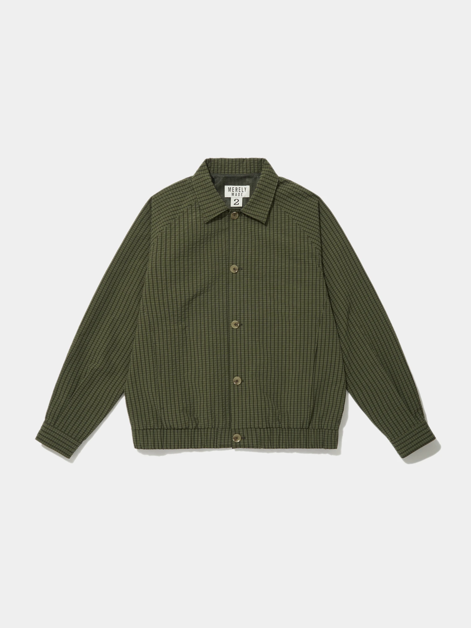 Бомбер MERELY MADE Premium Bubble Check Raglan Blouson Olive Check