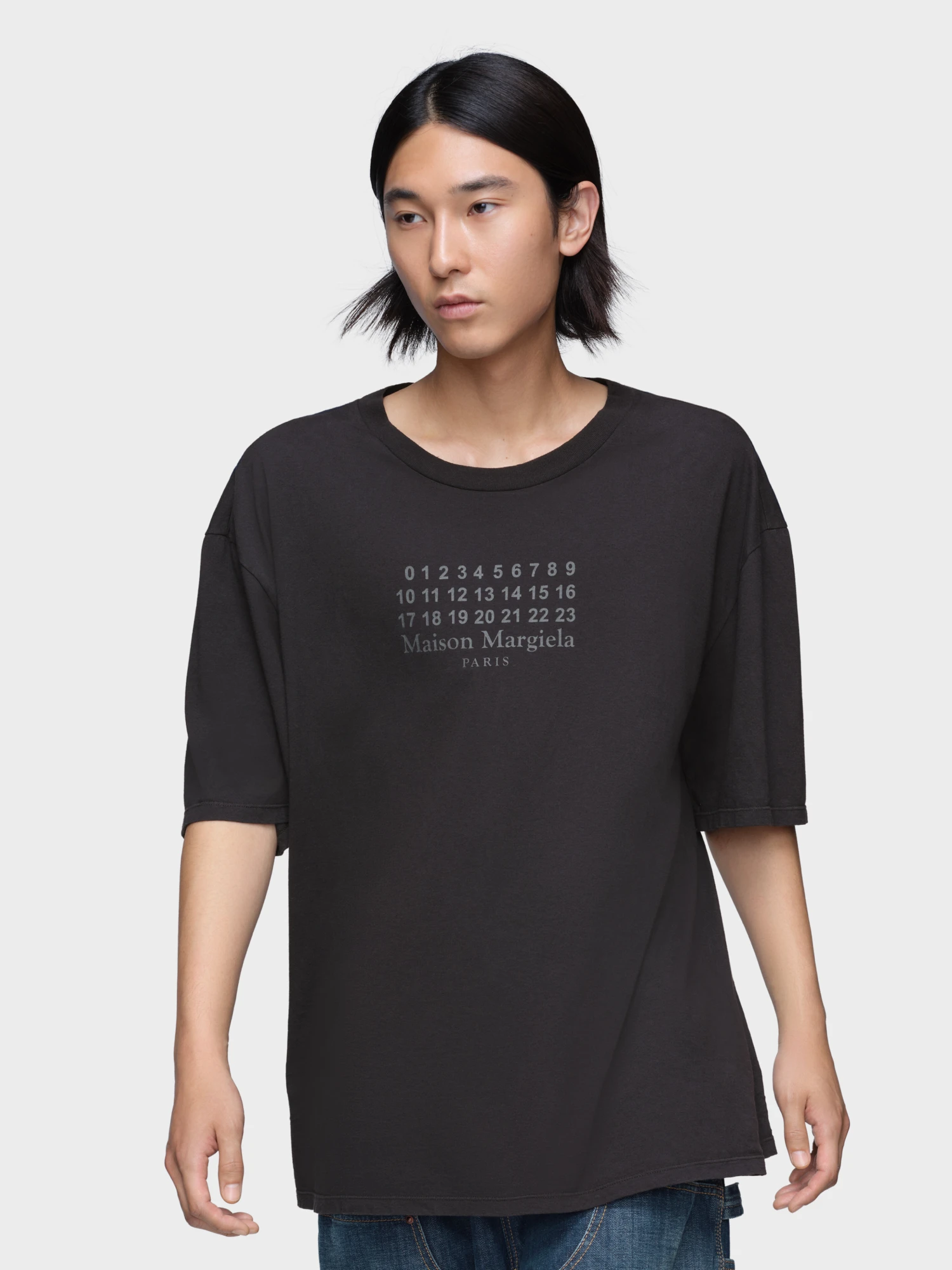 Футболка Maison Margiela Printed Logo Washed Black