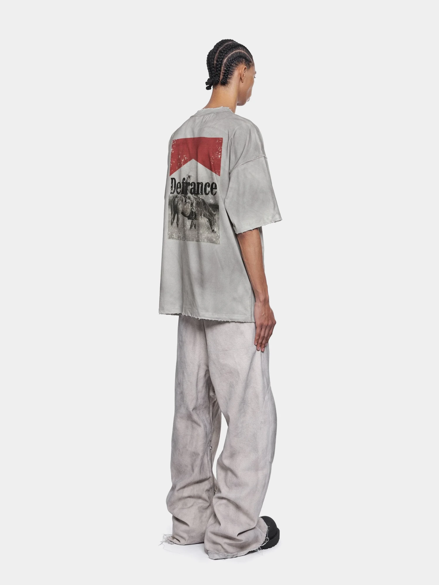 Футболка ARNODEFRANCE Dirty Vintage 'Horseman' White