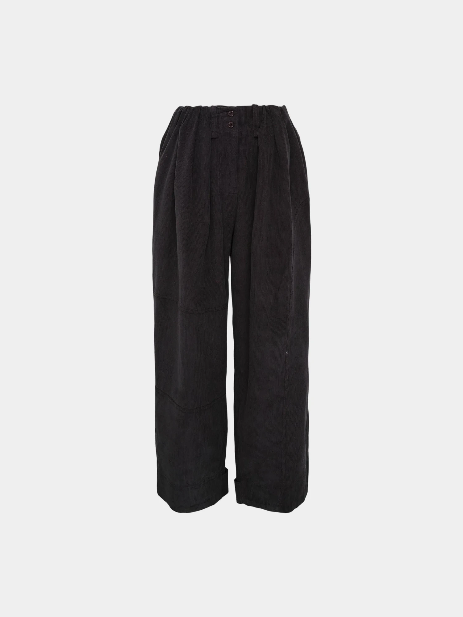 Женские брюки OPEN YY Corduroy Full Gather Blue