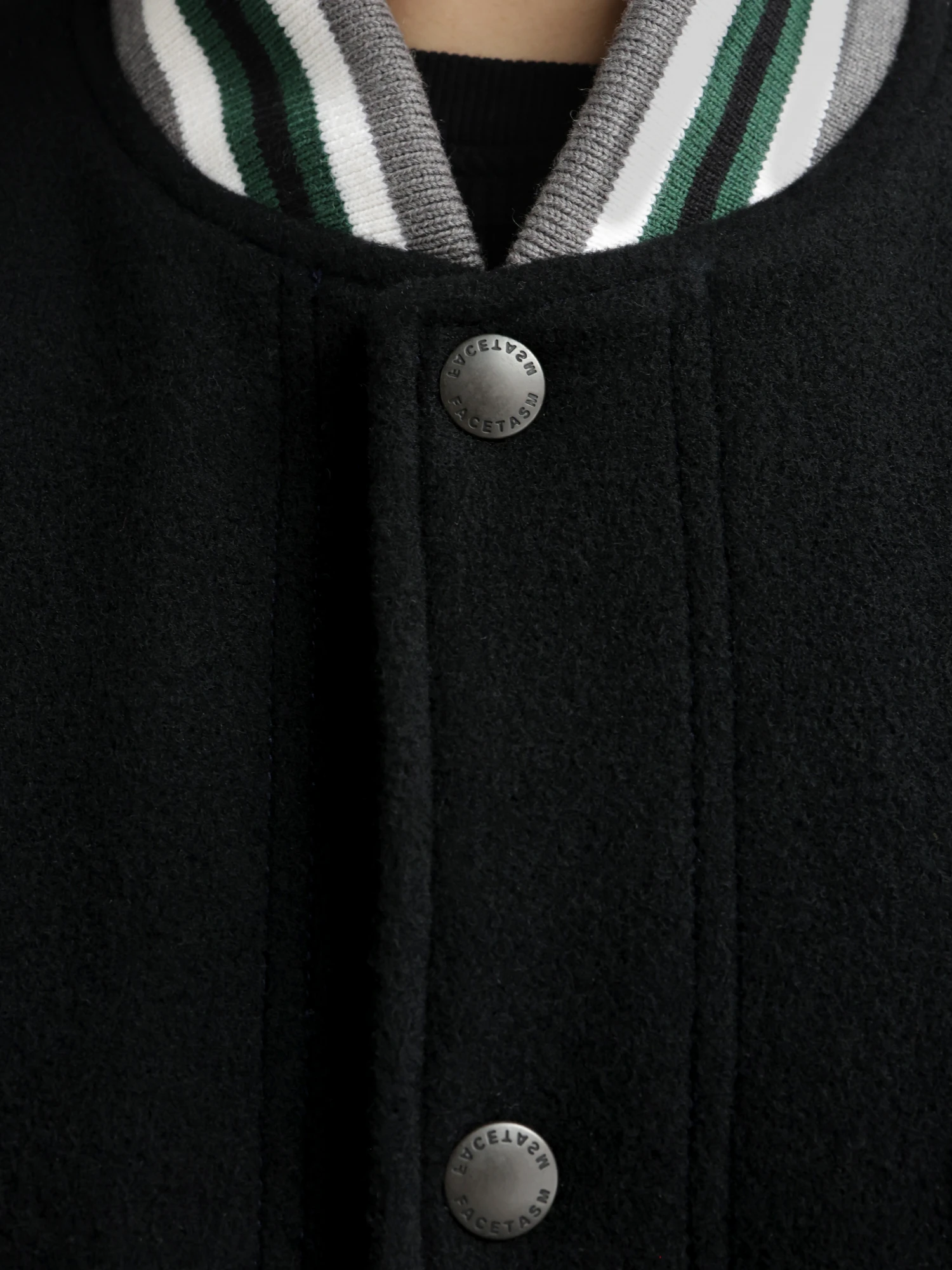 Бомбер FACETASM Patched Stadium Black
