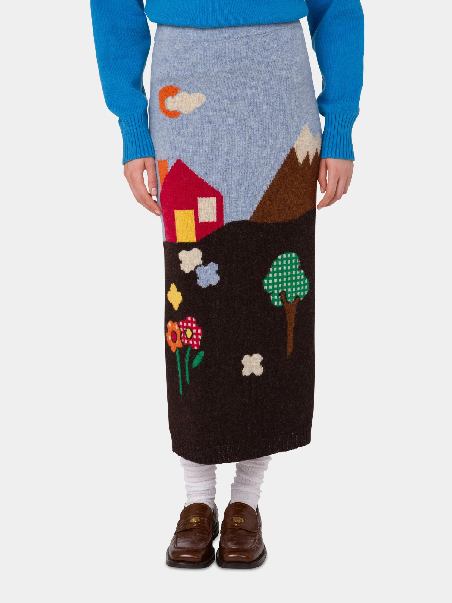 Женская юбка MOSCHINO Wool Skirt Multicolor